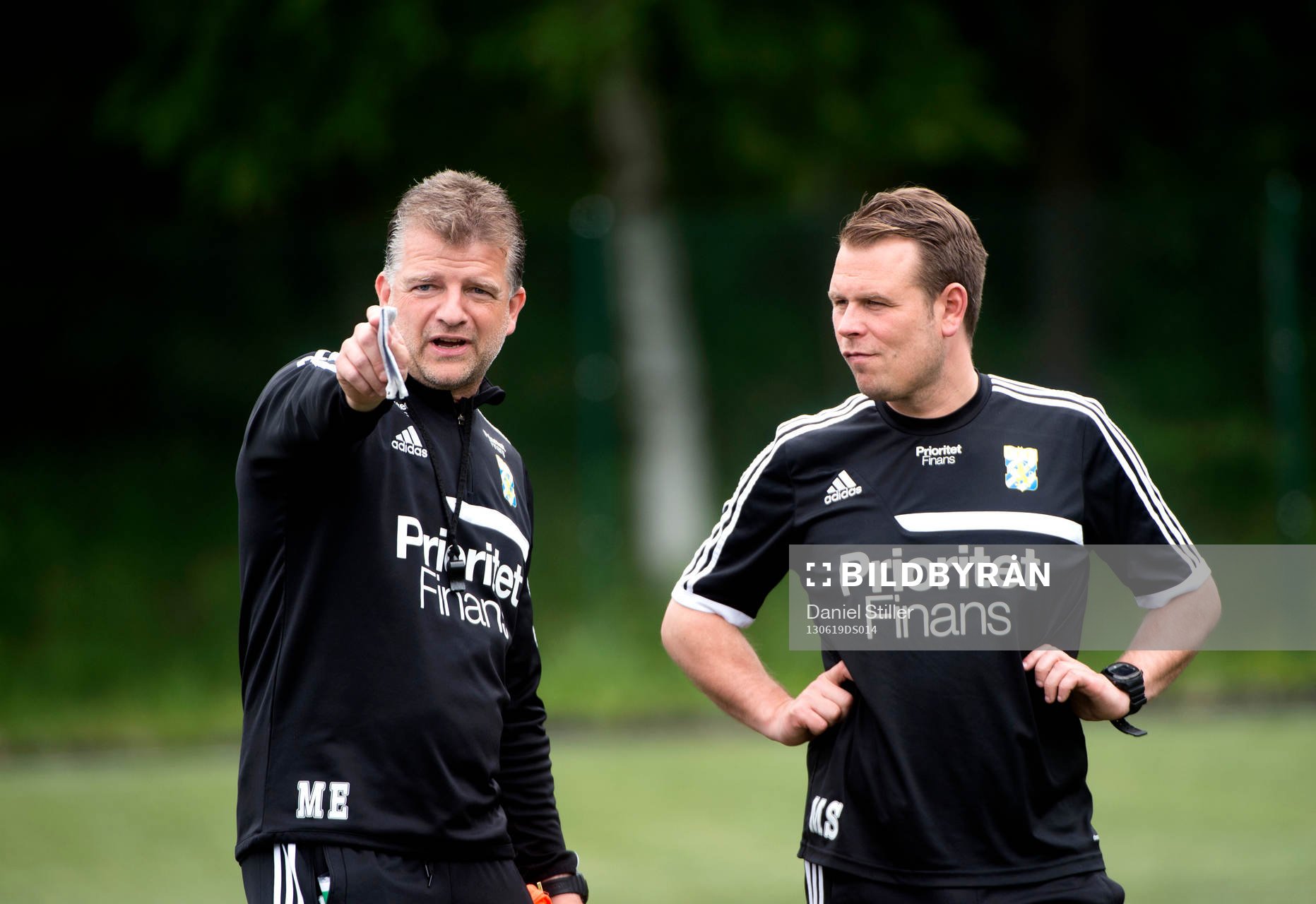 Magnus Edlund, assisterande tränare och Mikael Stahre,