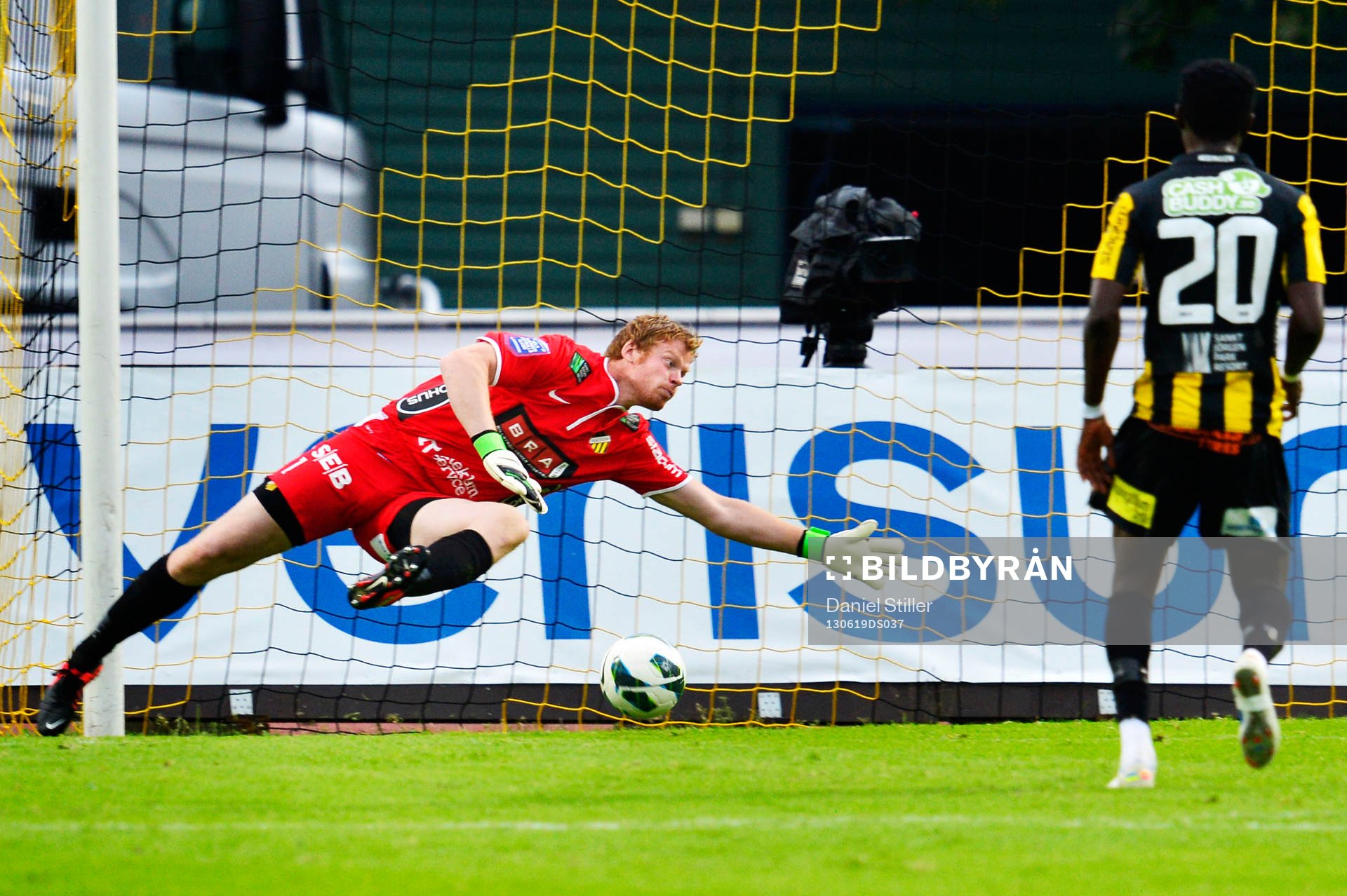Åtvidabergs Daniel Sjölund (ej i bild) gör 1-0 bakom