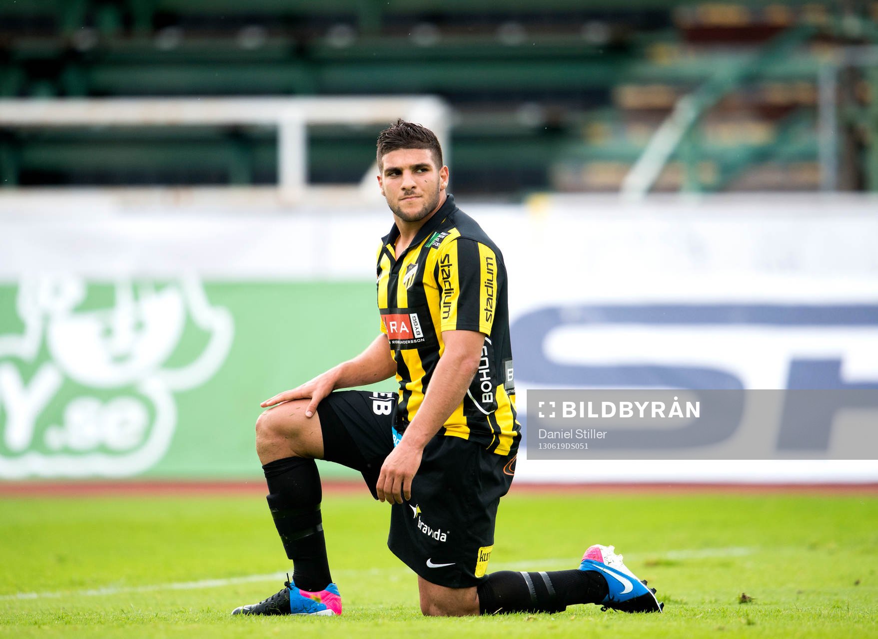 Häckens Moestafa El Kabir deppar i matchen mellan Häcken