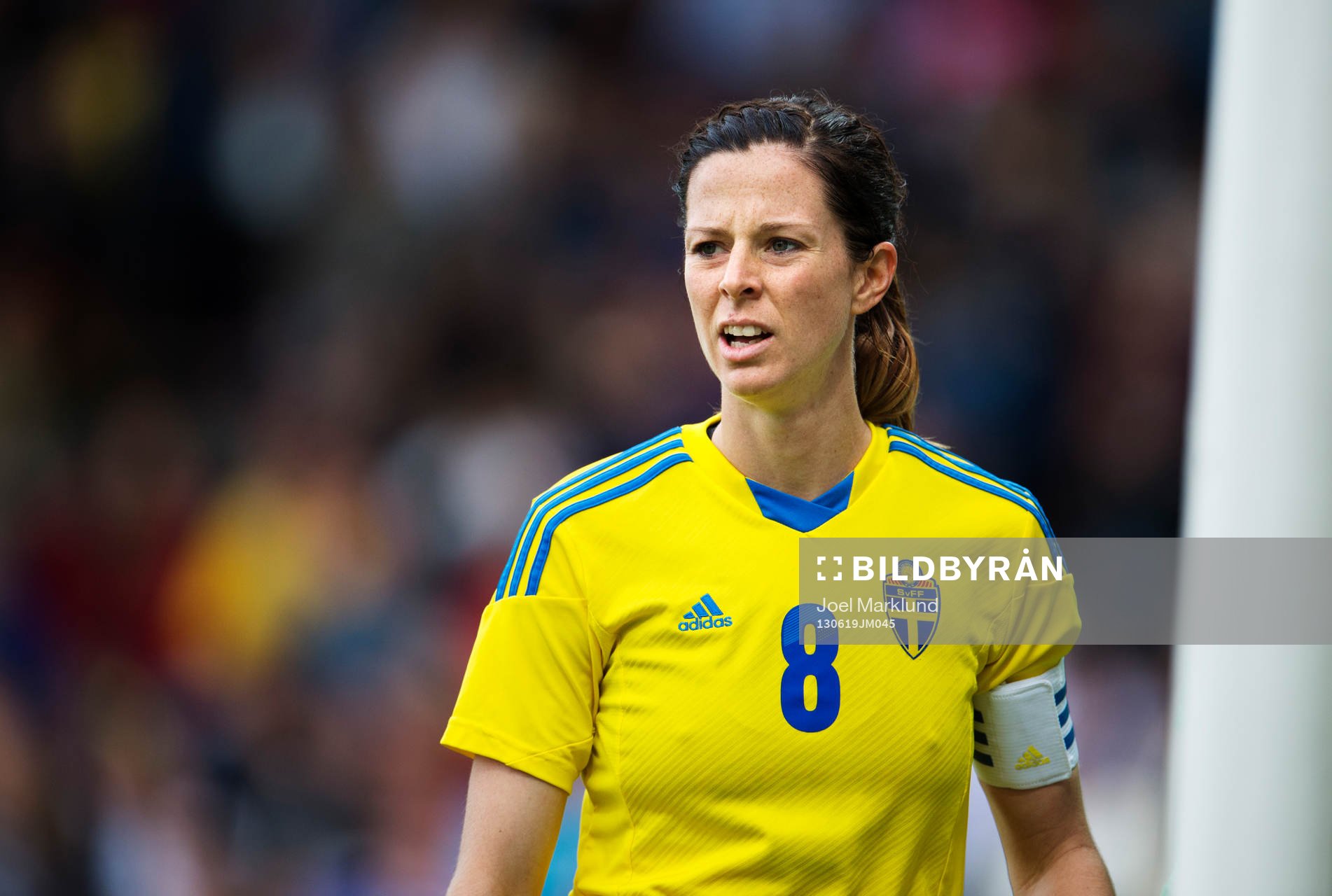 Sveriges Lotta Schelin i träningslandskampen mellan