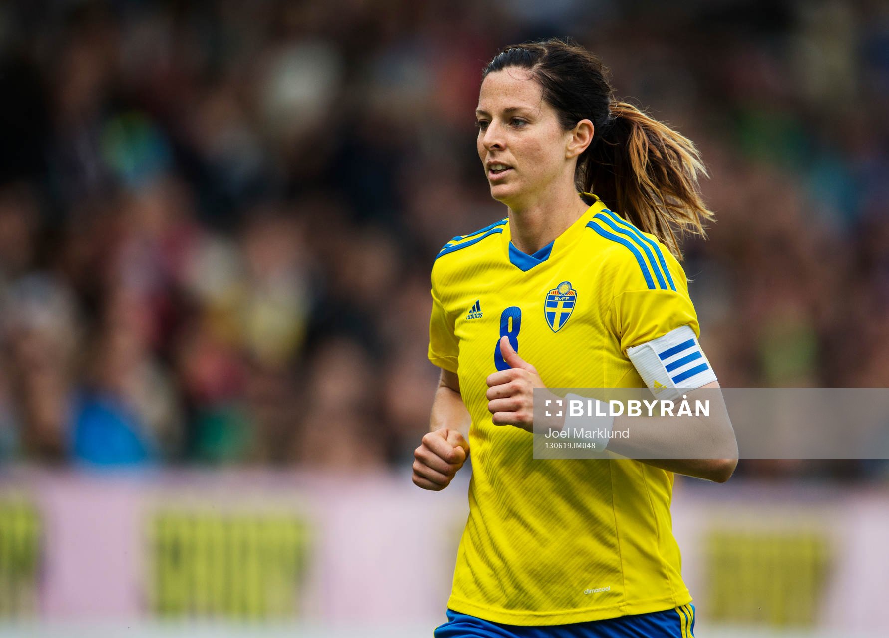 Sveriges Lotta Schelin i träningslandskampen mellan