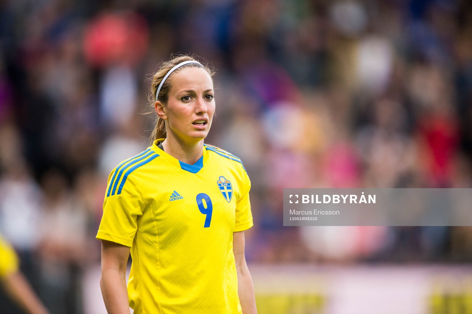 Sveriges Kosovare Asllani i träningslandskampen mellan