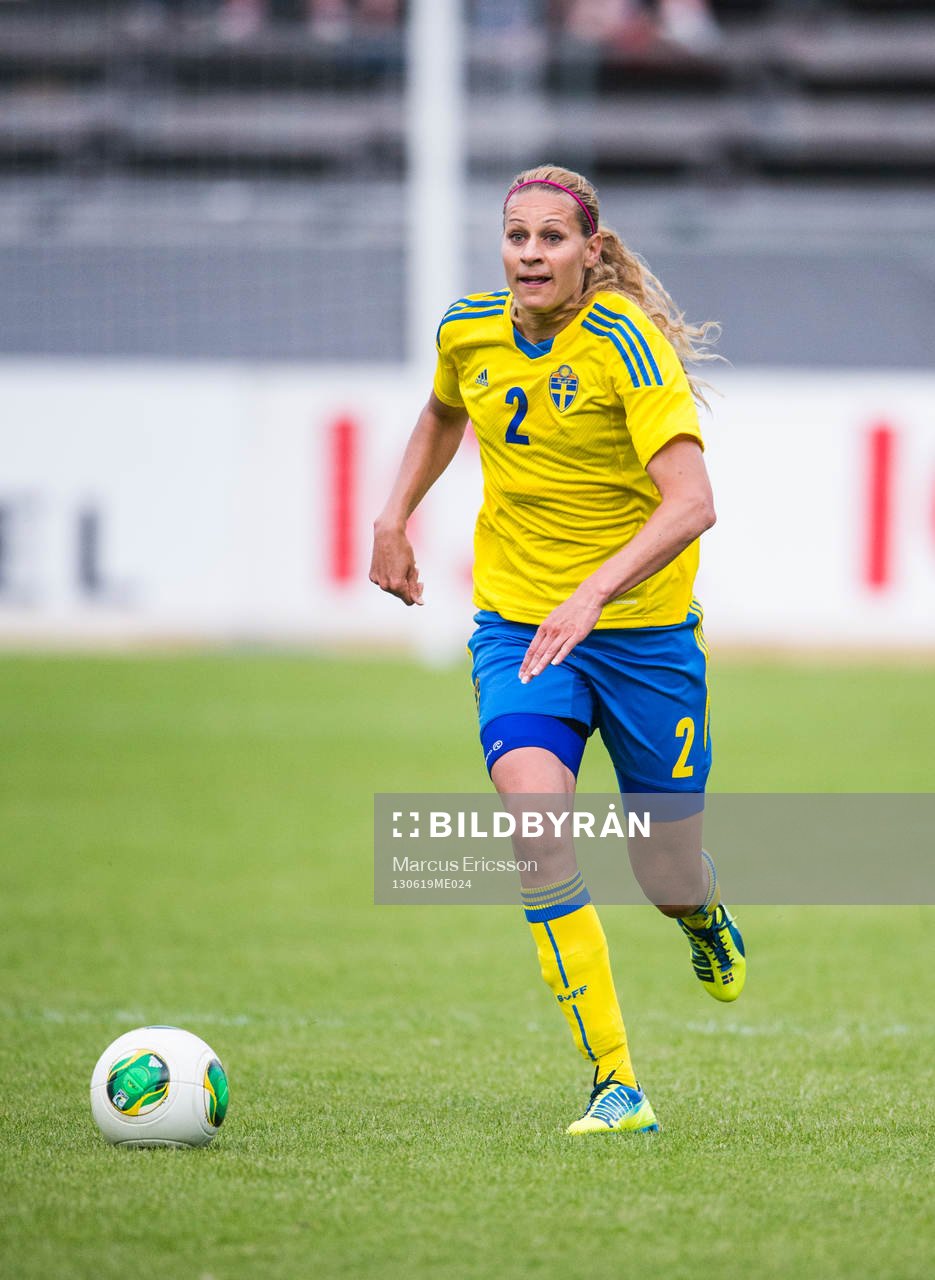 Sveriges Charlotte Rohlin i träningslandskampen mellan