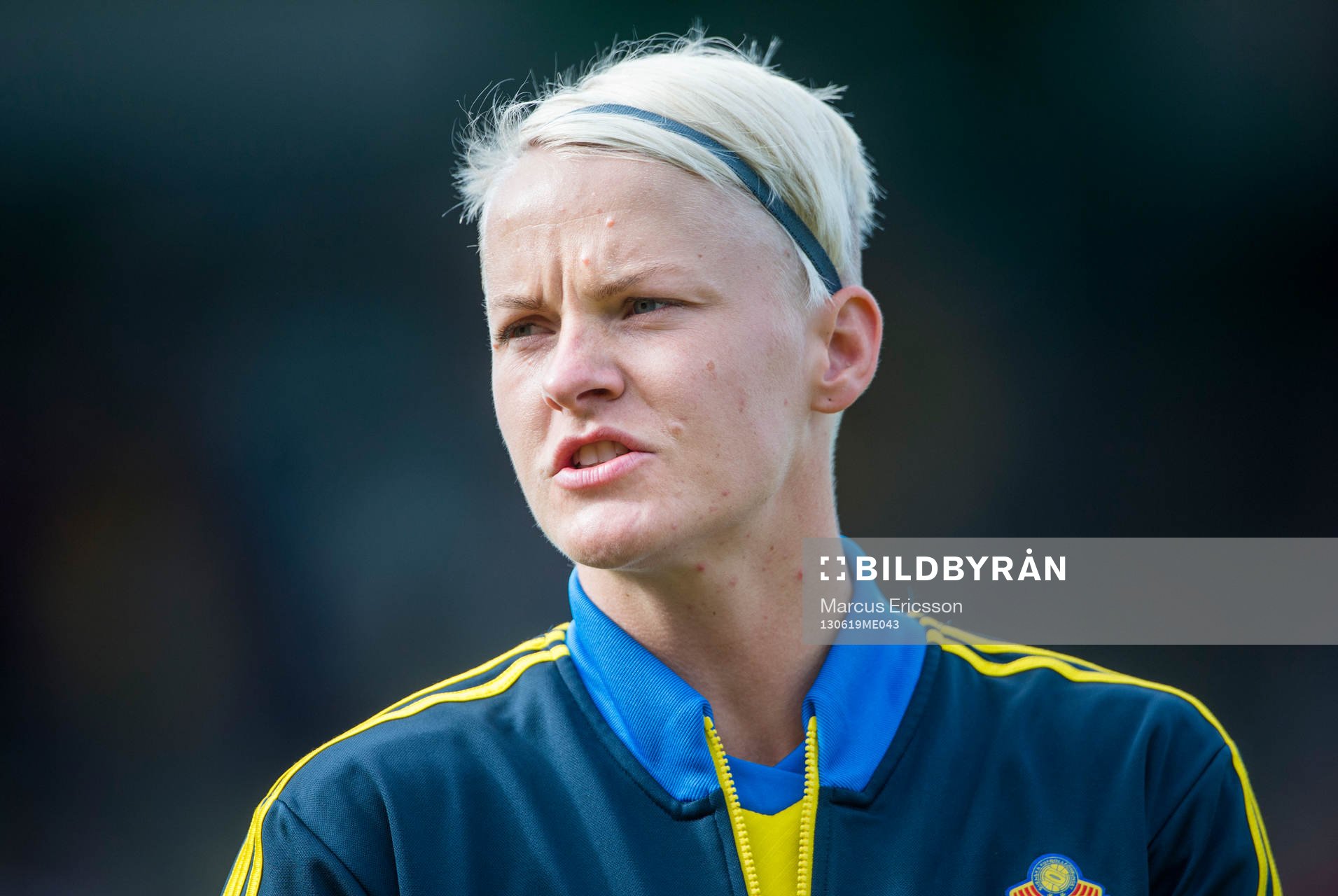Sveriges Nilla Fischer i träningslandskampen mellan