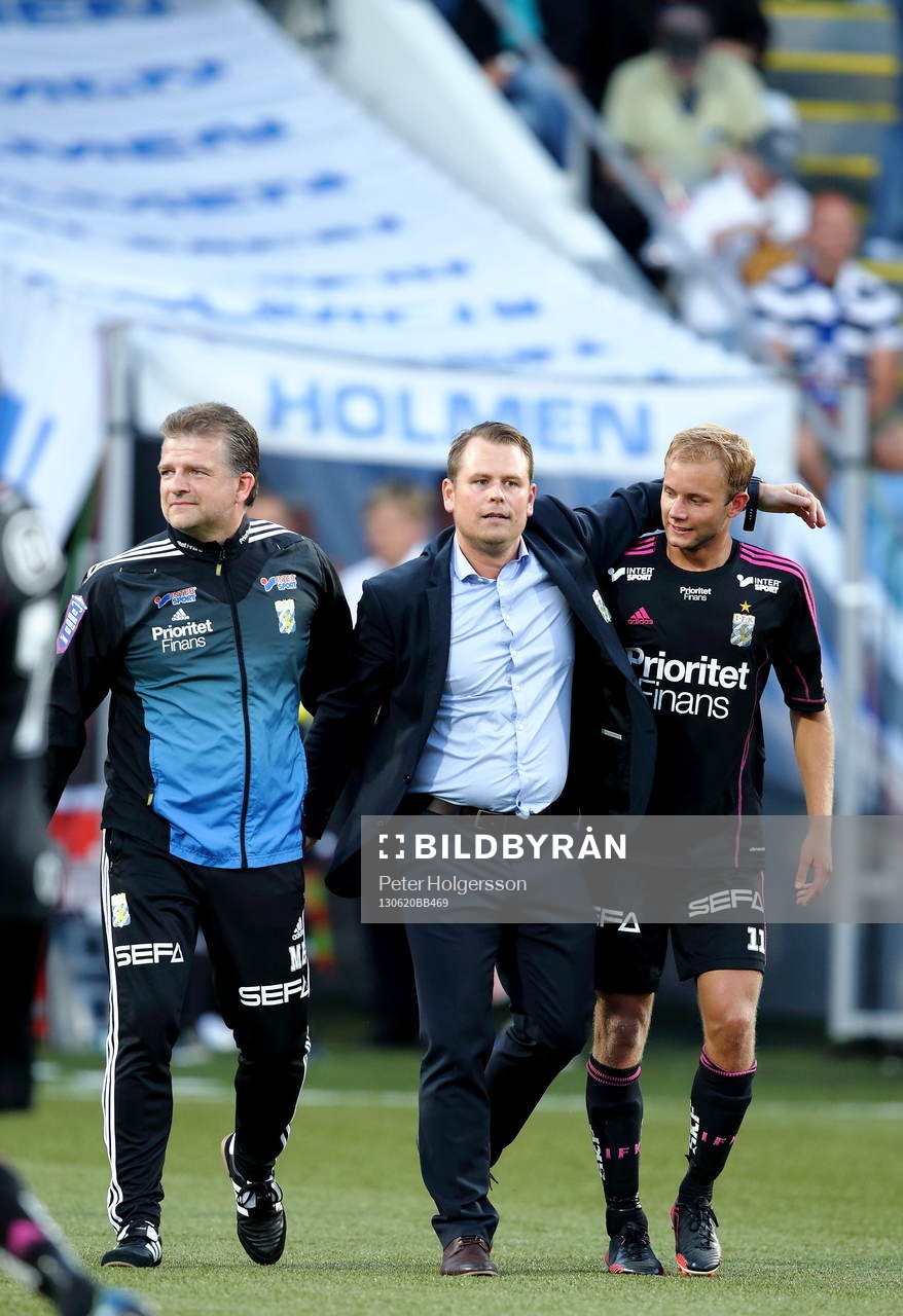 Göteborgs tränare Mikael Stahre och målgörare