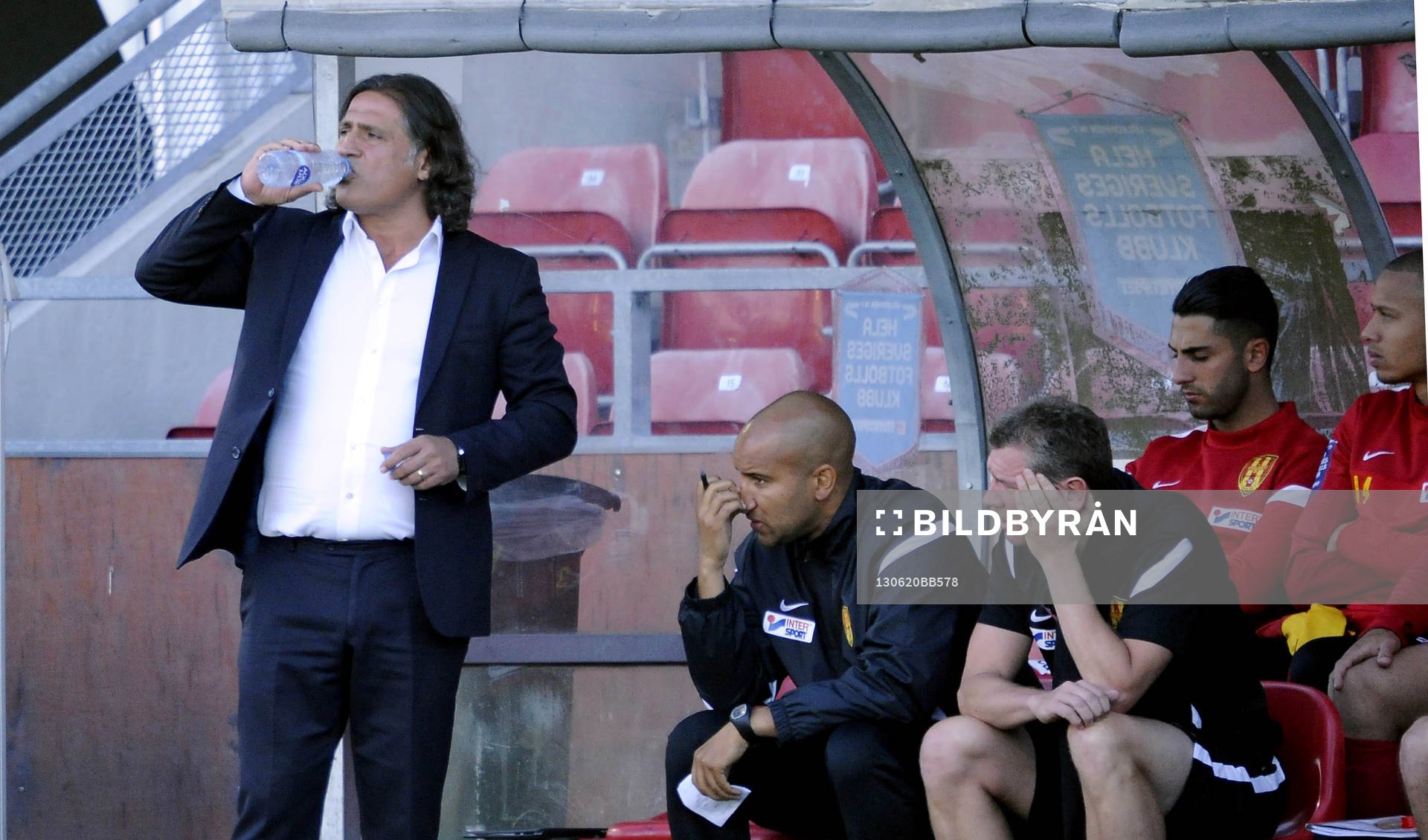 Från vänster Syrianska tränare Özcan Melkemichel