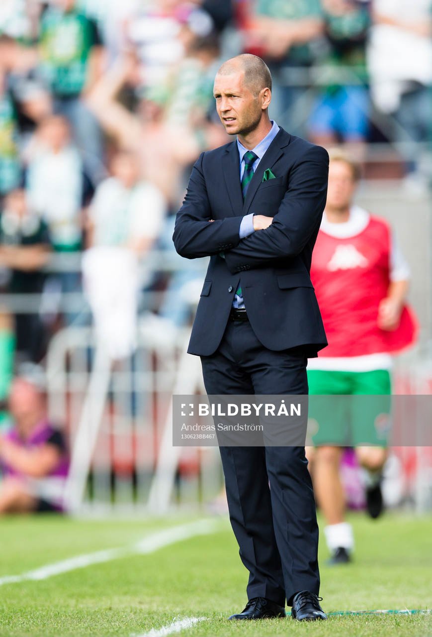 Hammarbys tränare Gregg Berhalter i matchen mellan