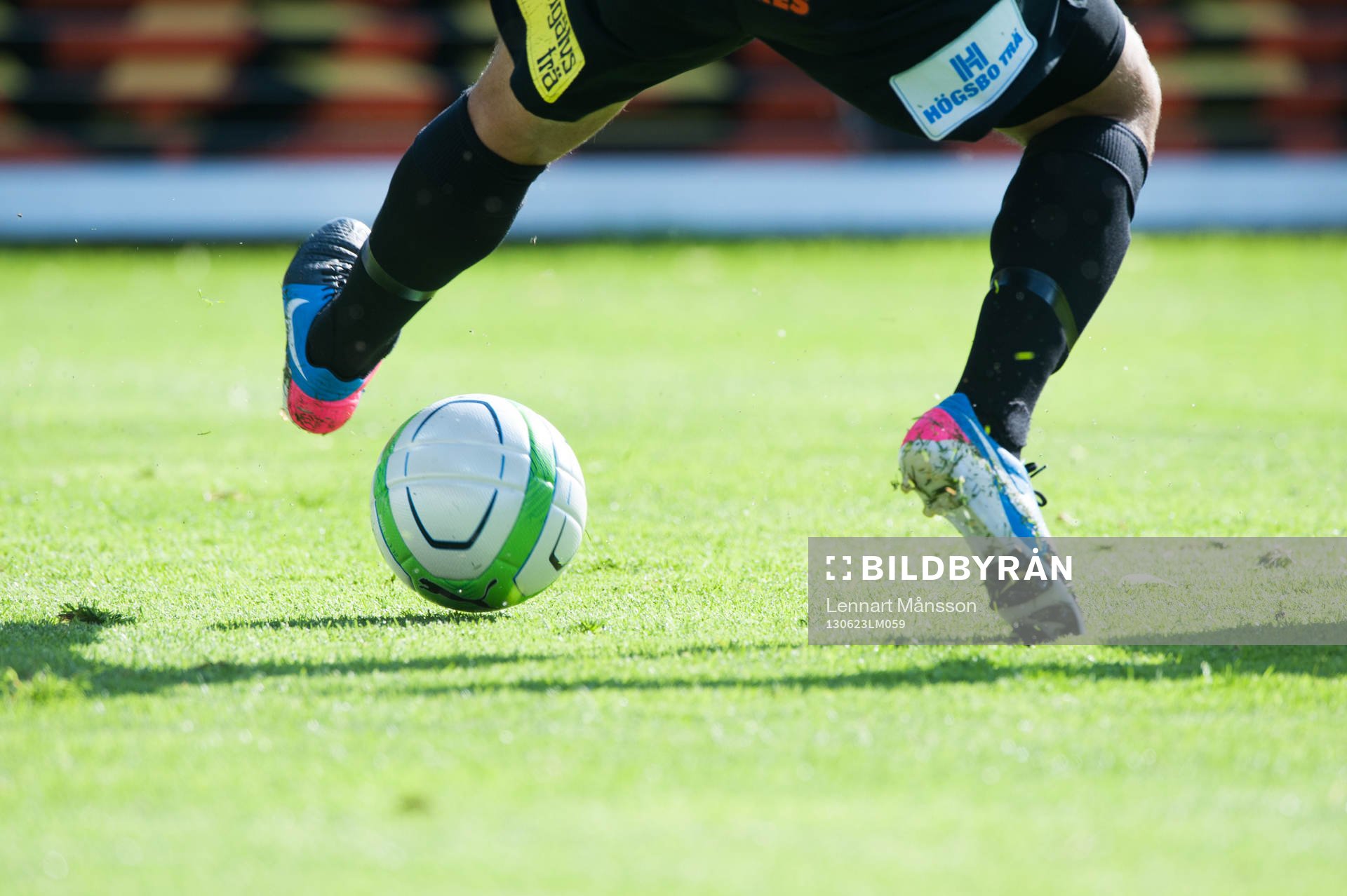 Fot, voll, gräs, bollkontroll, fotbollsskor, Nike
