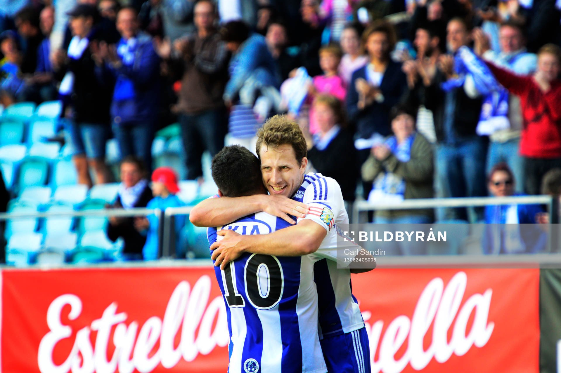 IFK Göteborgs Tobias Hysén kramar om Daniel Sobralense