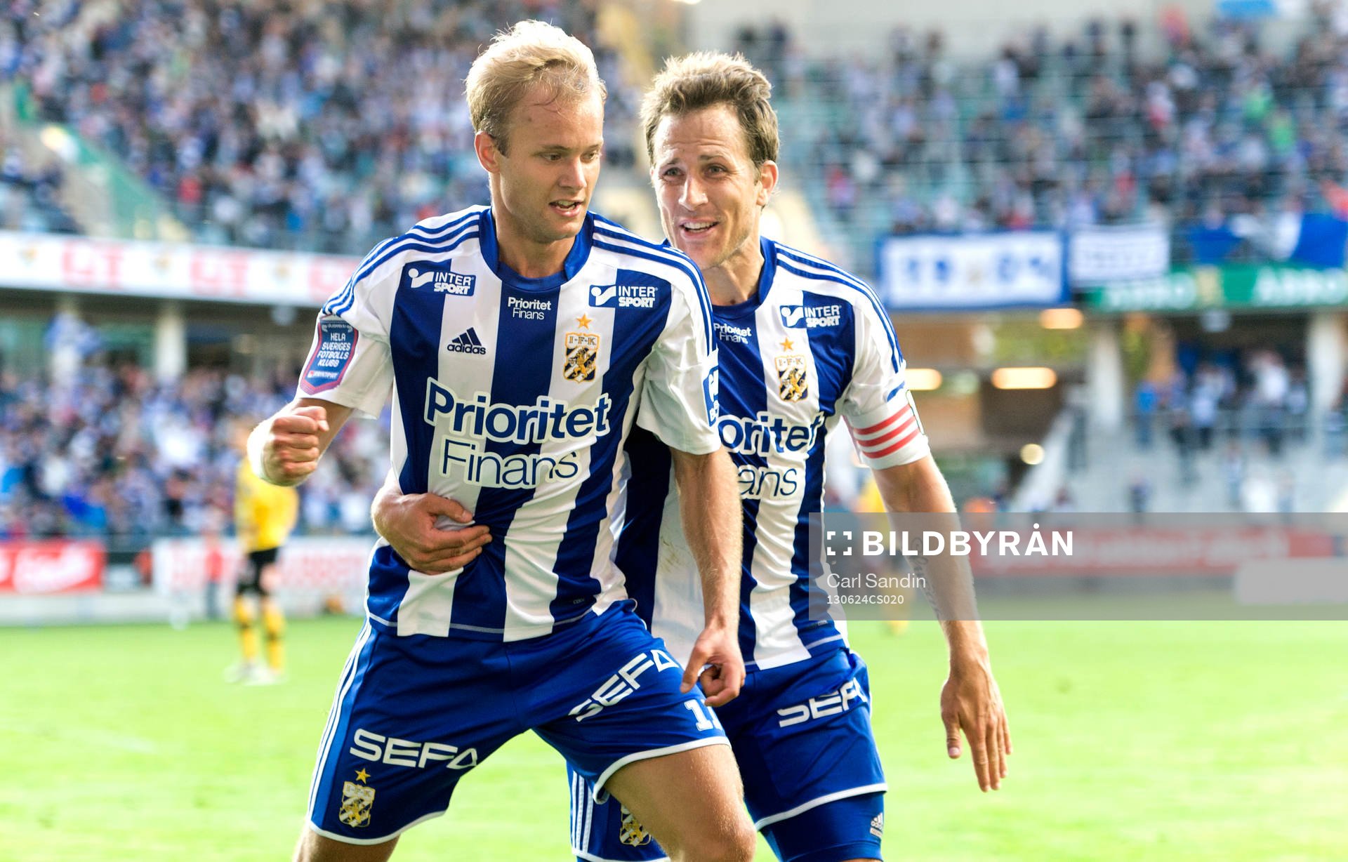 IFK Göteborgs Robin Söder och Tobias Hysén jublar