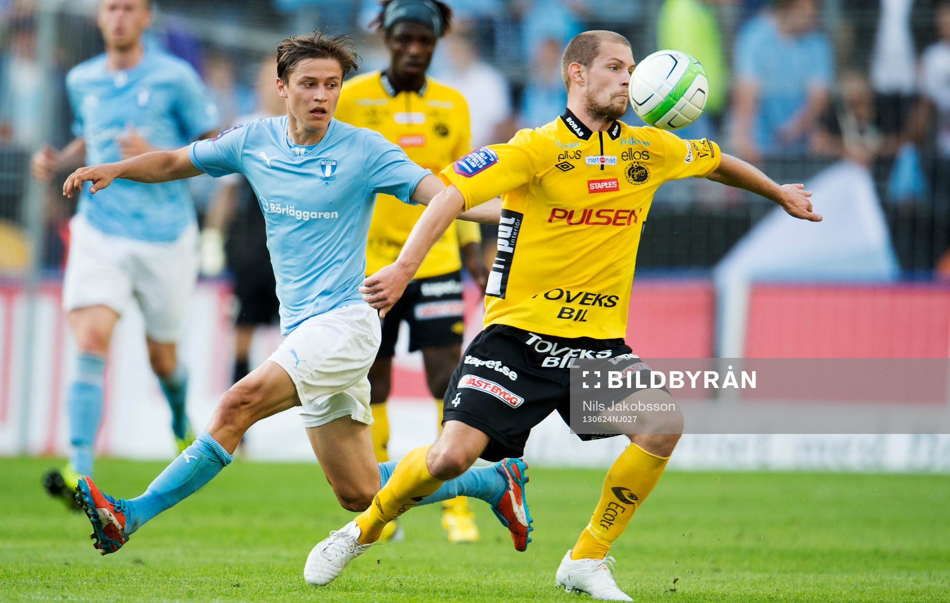 Malmö FFs Simon Thern och Elfsborgs Joackim Jörgensen
