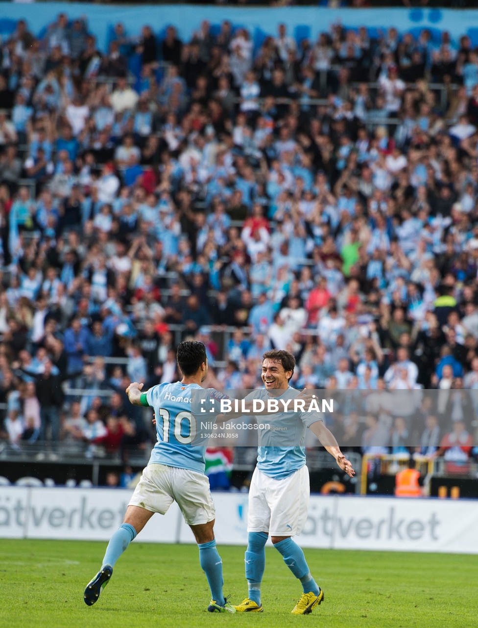 Malmö FFs Jiloan Hamad och Ricardo Ferreira Da Silva firar