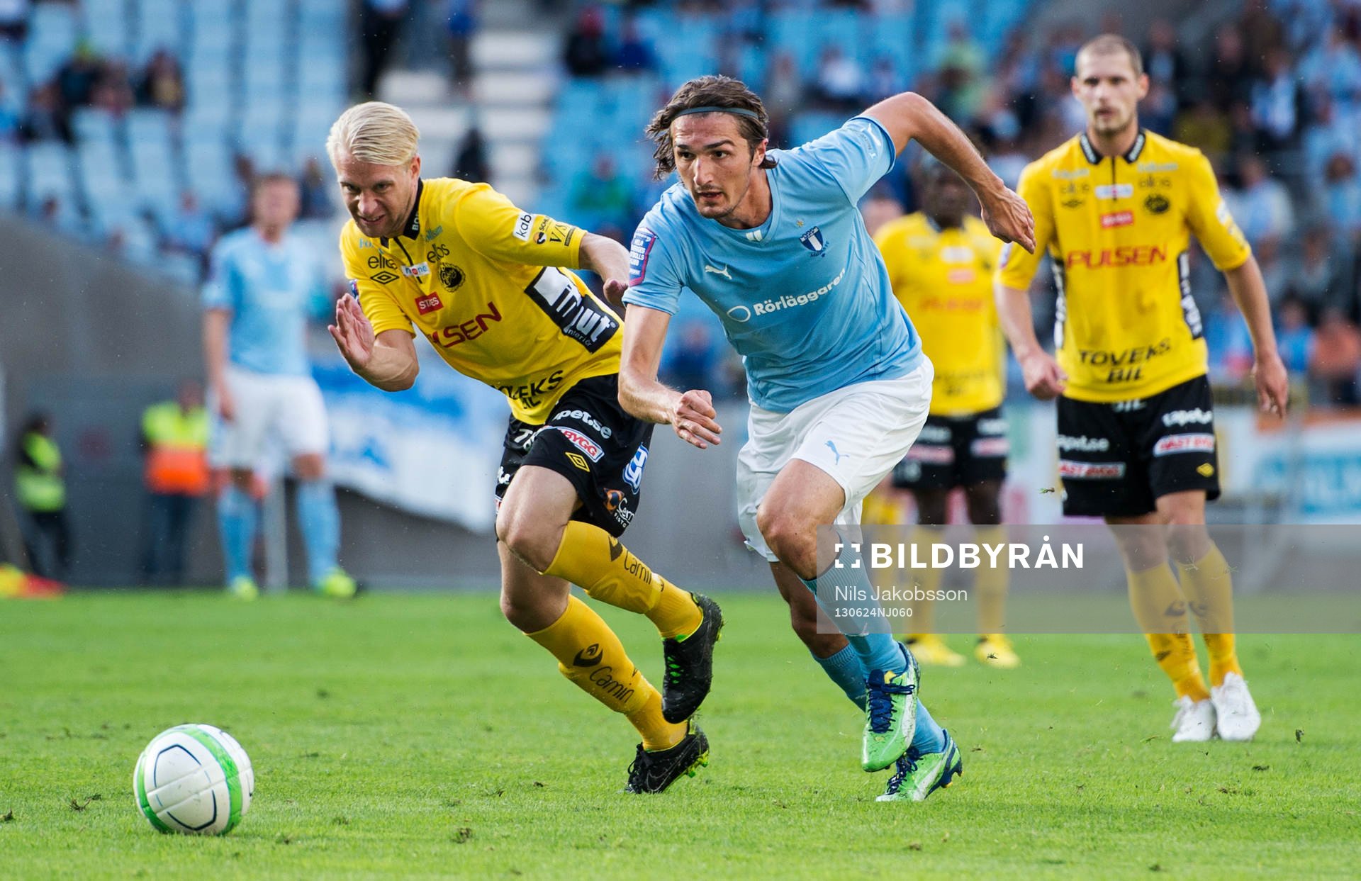 Elfsborgs Johan Larsson och Malmö FFs Dardan Rexhepi