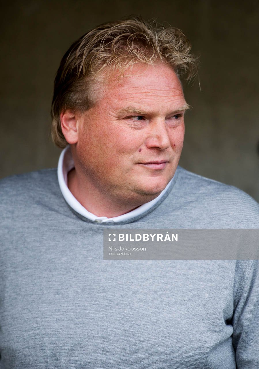 Elfsborgs tränare Jörgen Lennartsson under fotbollsmatchen i Allsvenskan mellan Malmö FF och Elfsborg den 24 juni 2013 i Malmö.
