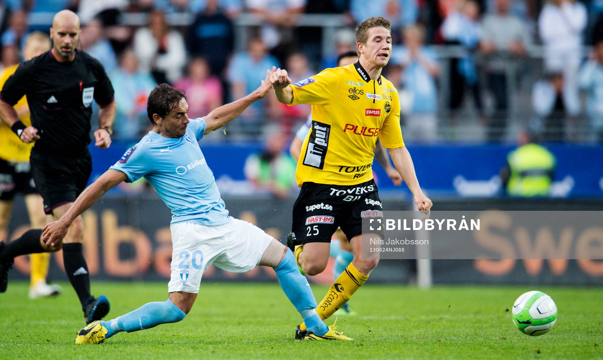 under fotbollsmatchen i Allsvenskan mellan Malmö FF och