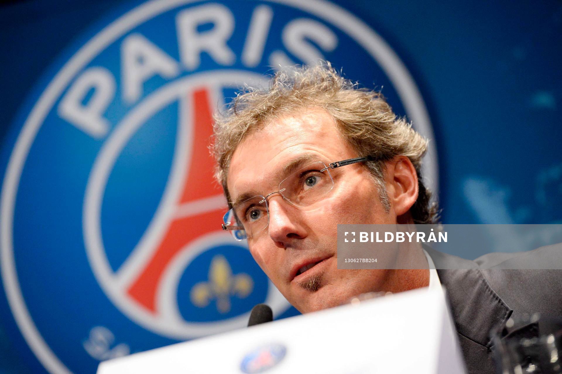  Fotboll, Paris Saint German: Laurent BLANC - 27.06.2013 - Presentation du nouvel entraineur du Paris Saint Germain - Conference de Presse - 