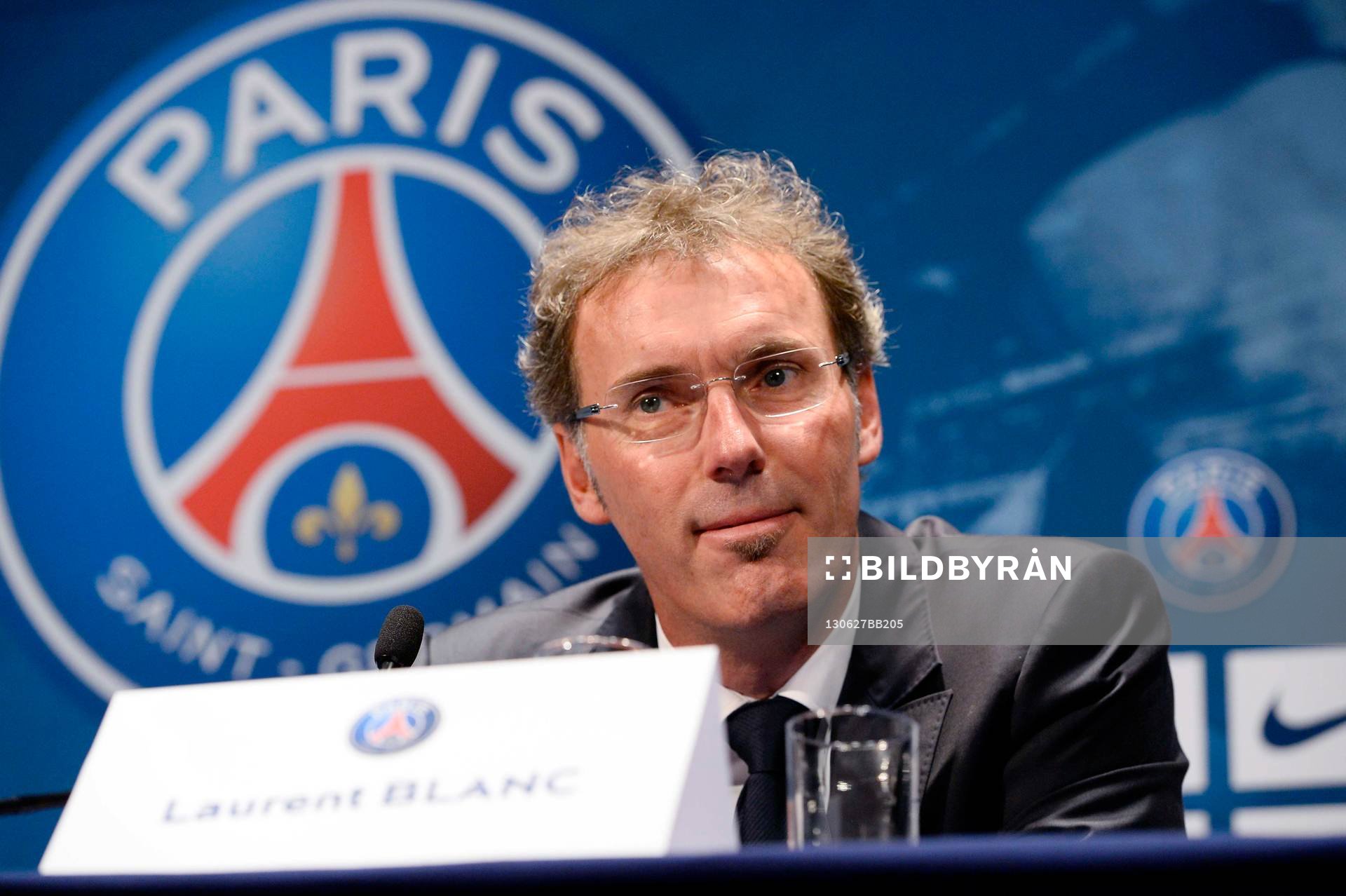  Fotboll, Paris Saint German: Laurent BLANC - 27.06.2013 - Presentation du nouvel entraineur du Paris Saint Germain - Conference de Presse - 