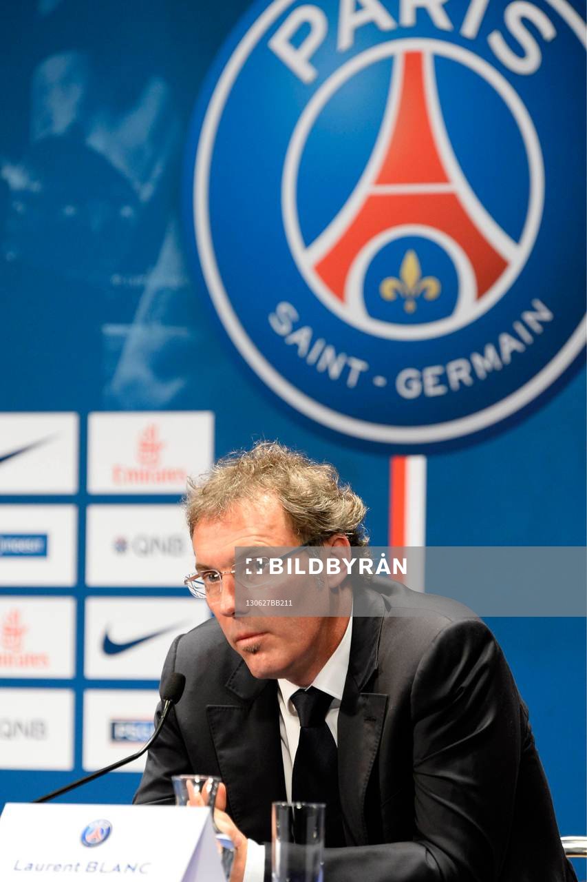 Fotboll, Paris Saint German: Laurent BLANC - 27.06.2013 - Presentation du nouvel entraineur du Paris Saint Germain - Conference de Presse - 