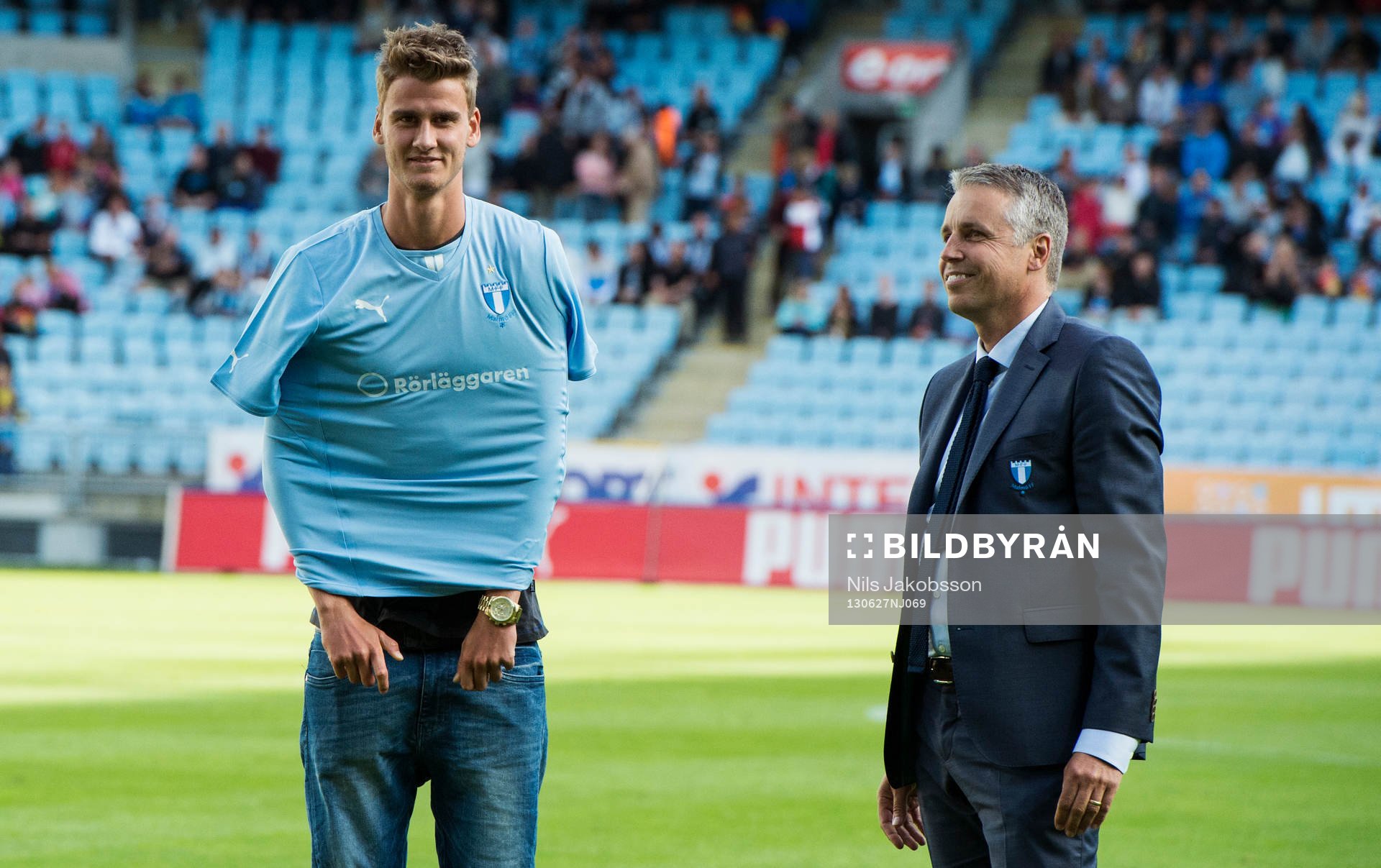 Malmö FFs sportchef Per Ågren presenterar Johan Hammar