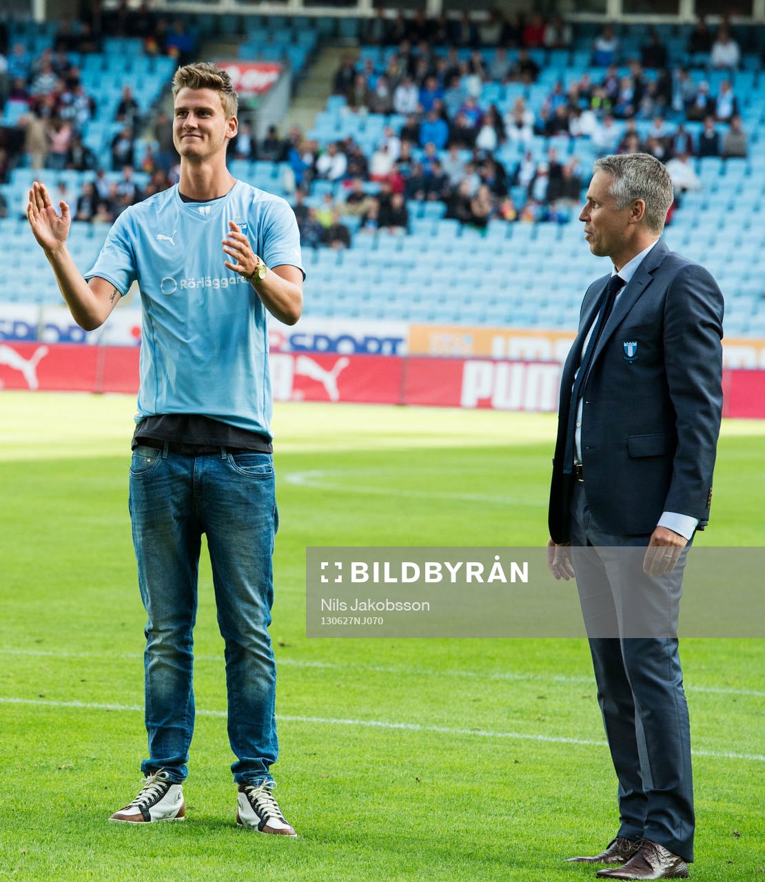 Malmö FFs sportchef Per Ågren presenterar Johan Hammar