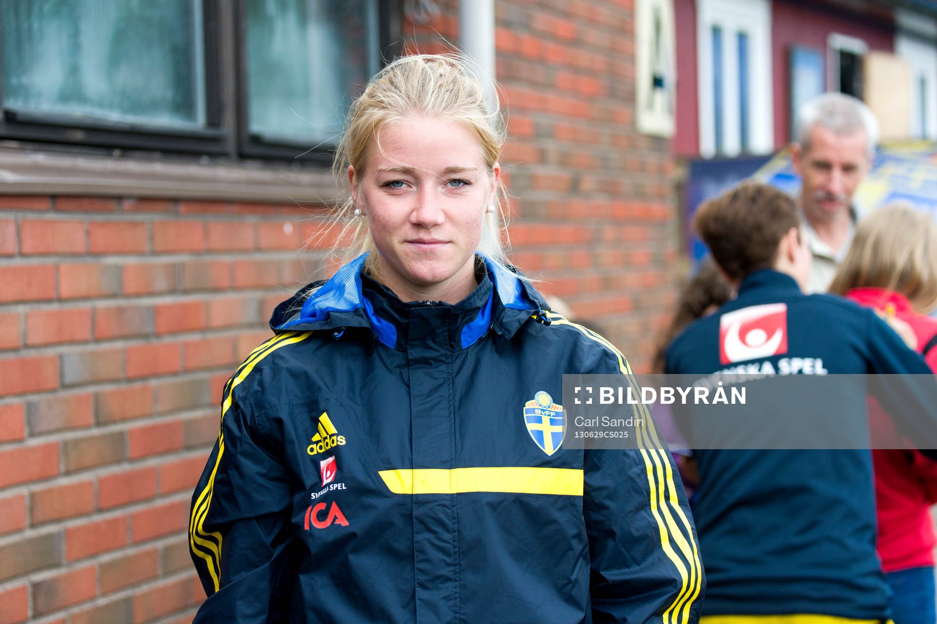Sveriges Jenny Hjohlman efter träningen på EM-lägret den 29 juni 2013 i Stenungsund.