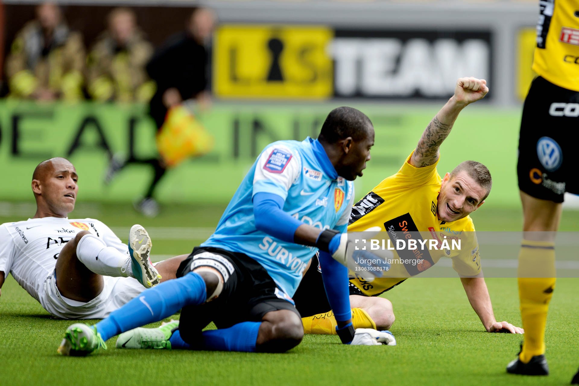 Elfsborgs James Keene gör 2-0 i matchen mellan Elfsborg