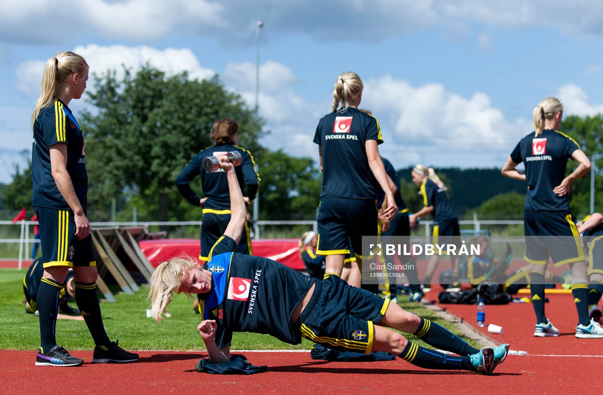 Sveriges Sofia Jakobsson fystränar
