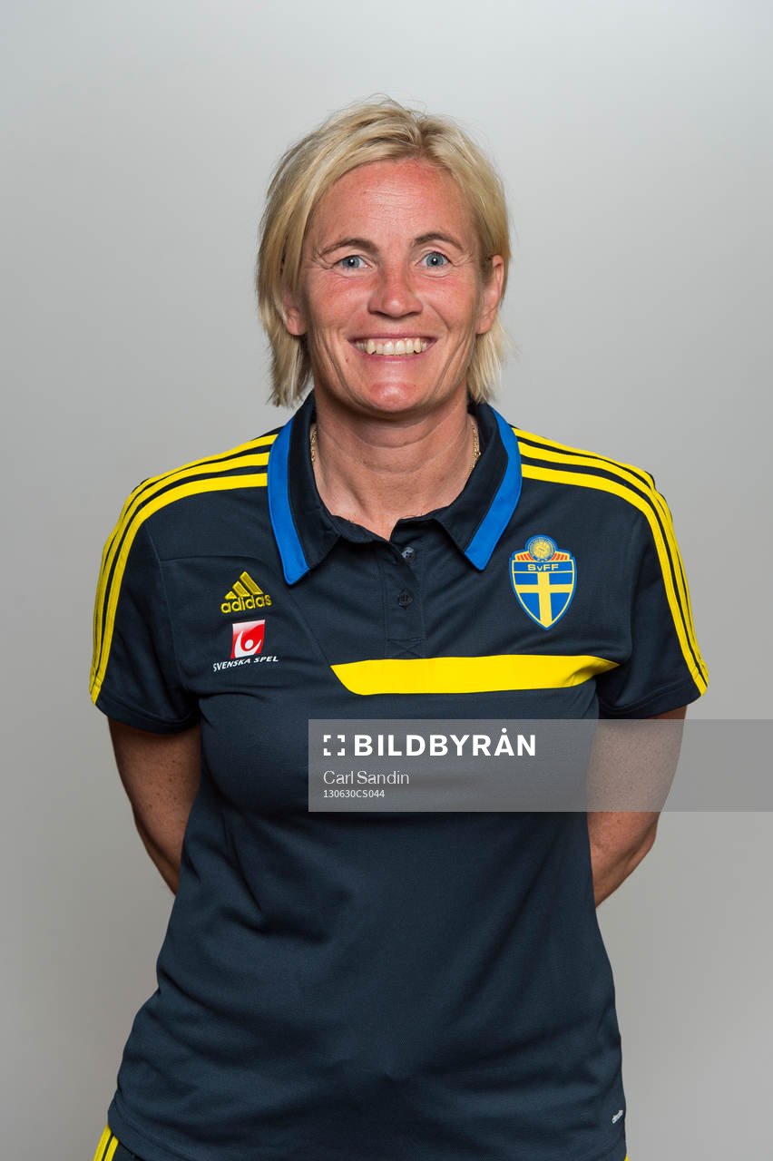 Sveriges assisterande förbundskapten Lilie Gutke Persson fotograferas inför dam-EM den 30 juni 2013 i Stenungsund.