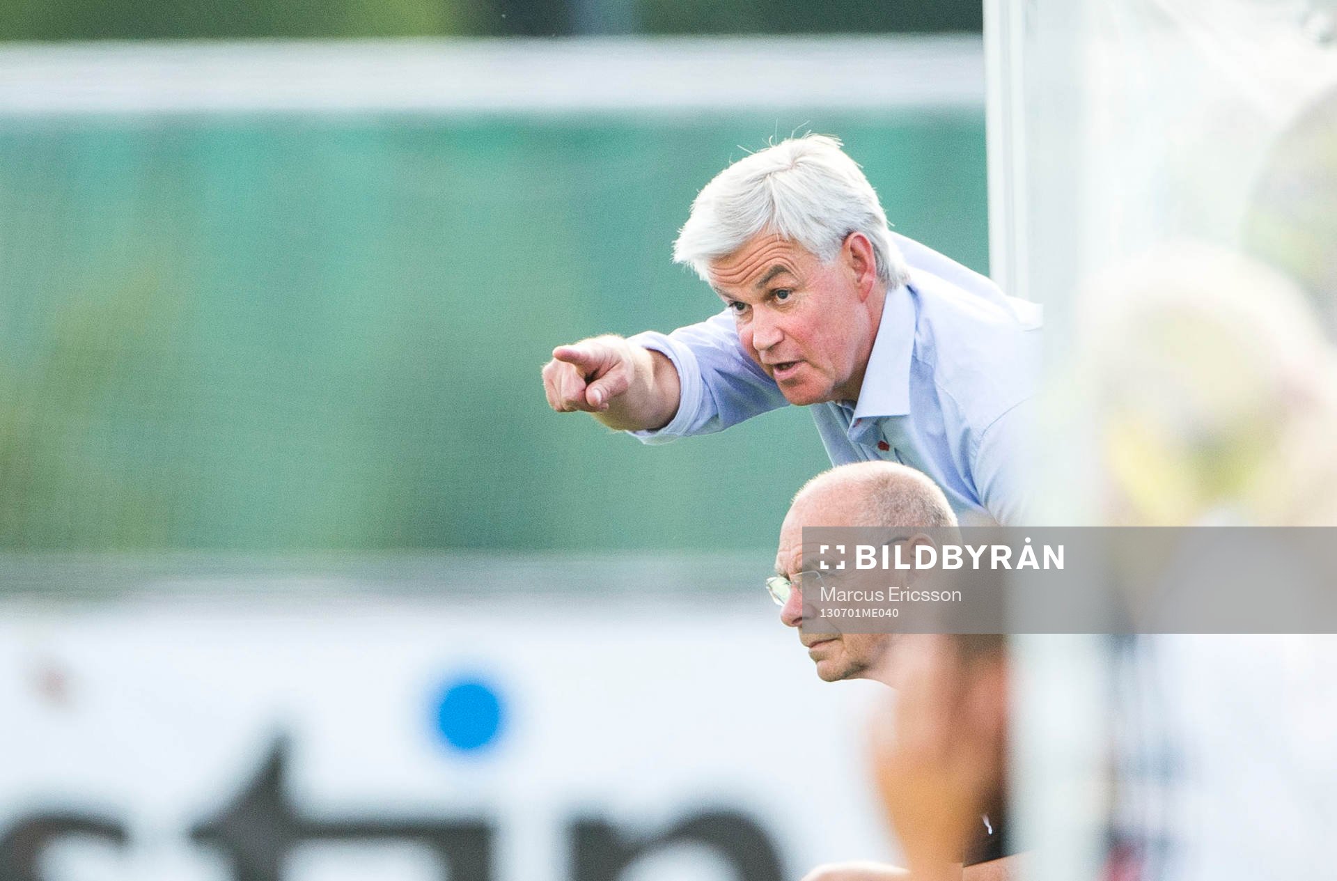 Kalmars tränare Nanne Bergstrand i matchen mellan