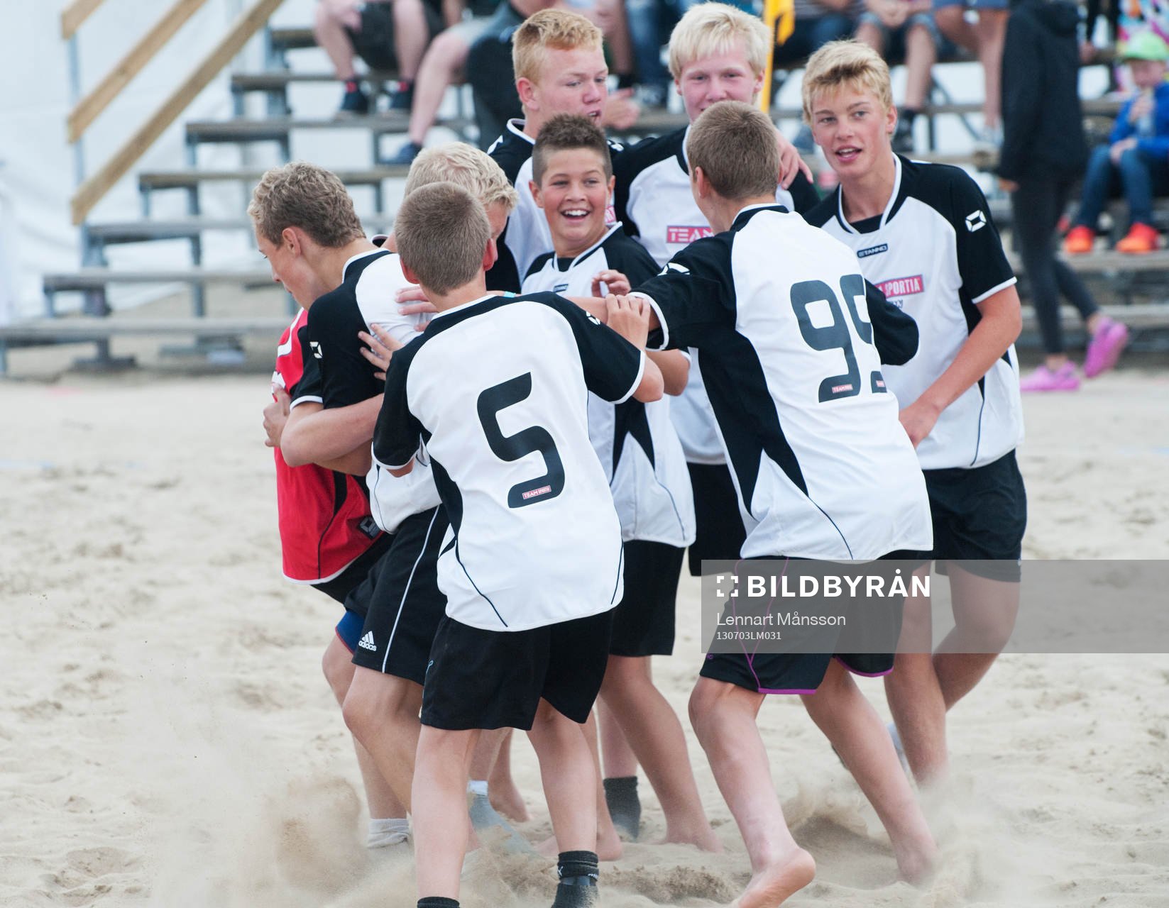 Sand, beachsoccerplan, jubel