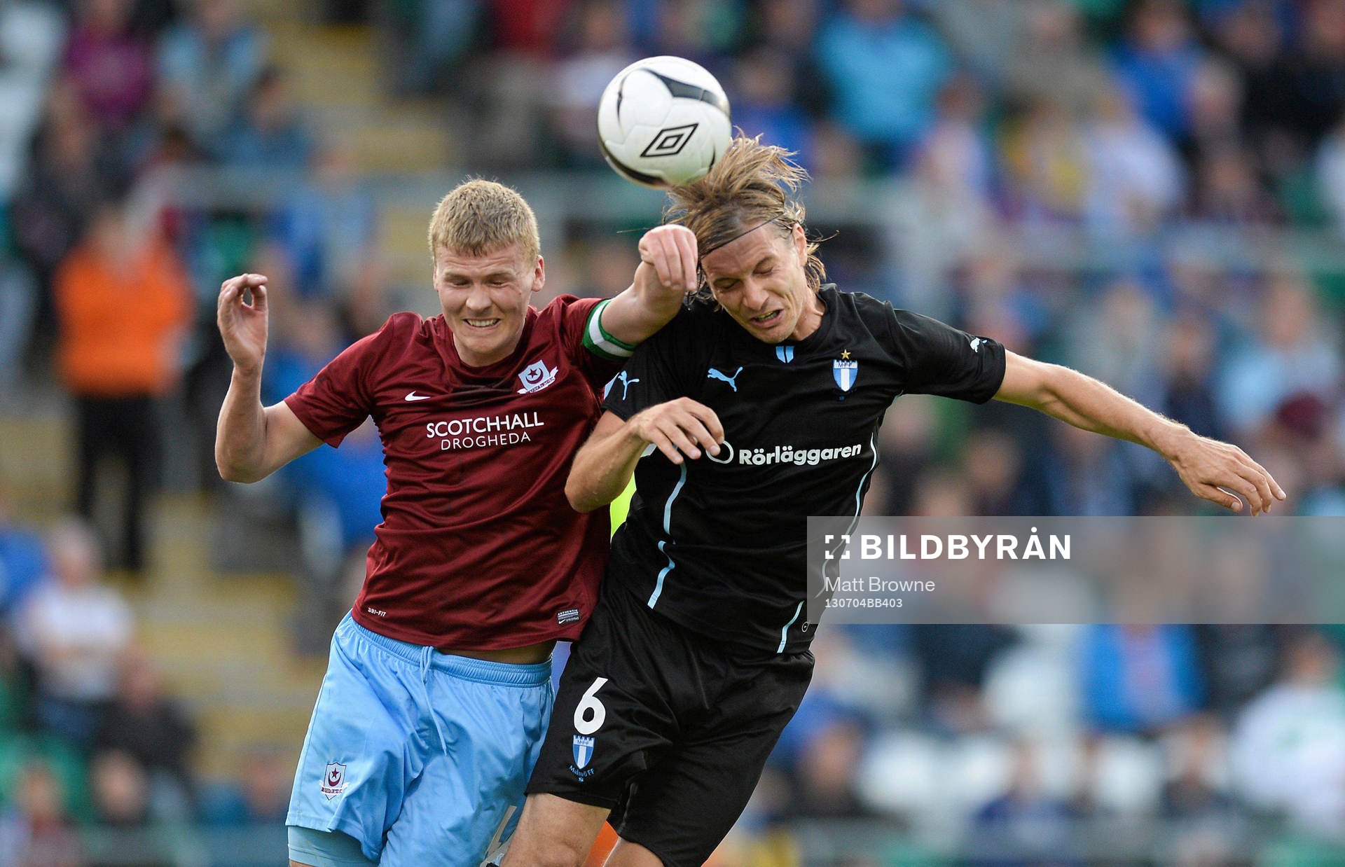 4 July 2013; Markus Halsti, Malmö FF, in action against