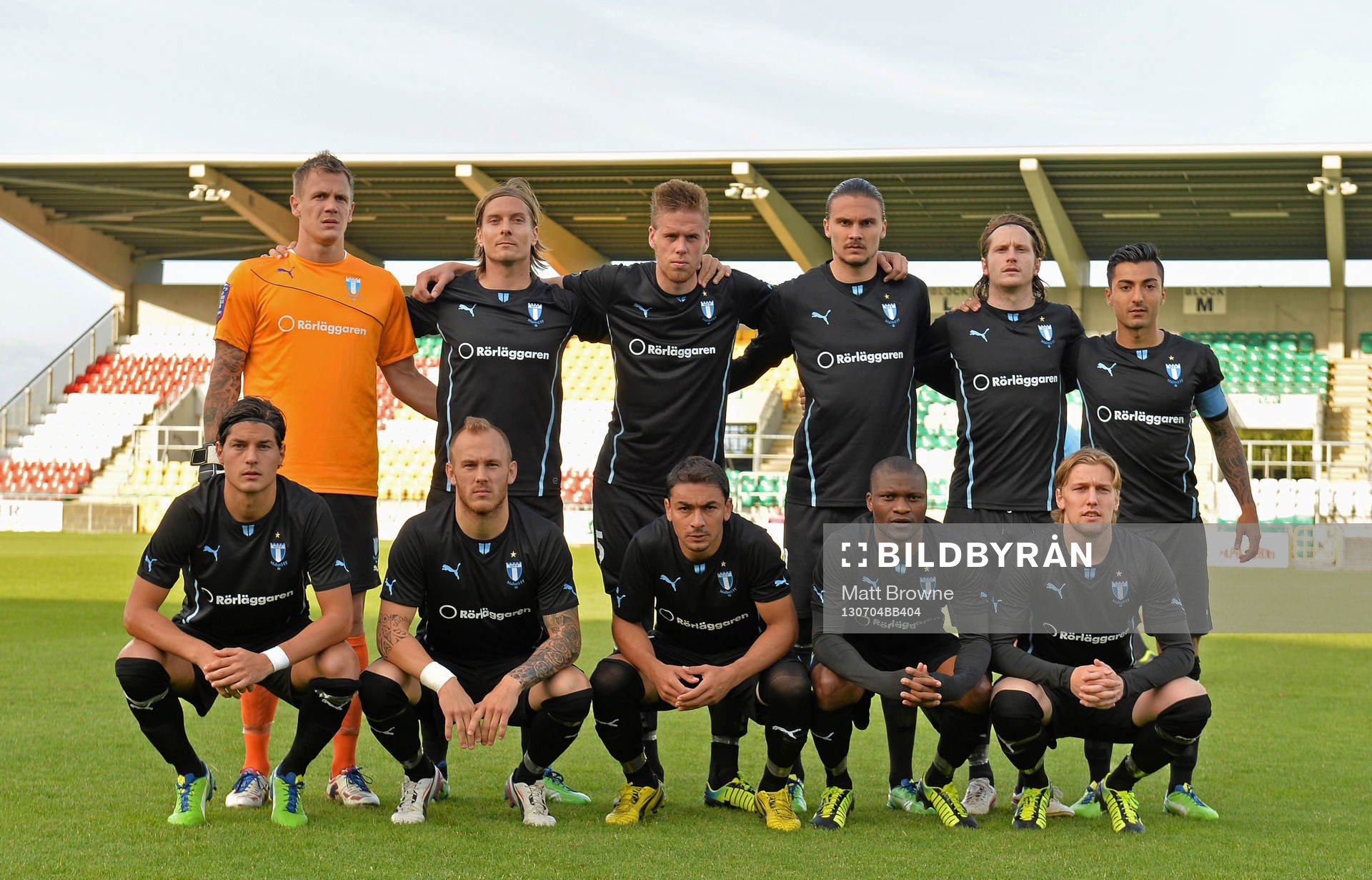 4 July 2013; The Malmö FF team. UEFA Europa League, First
