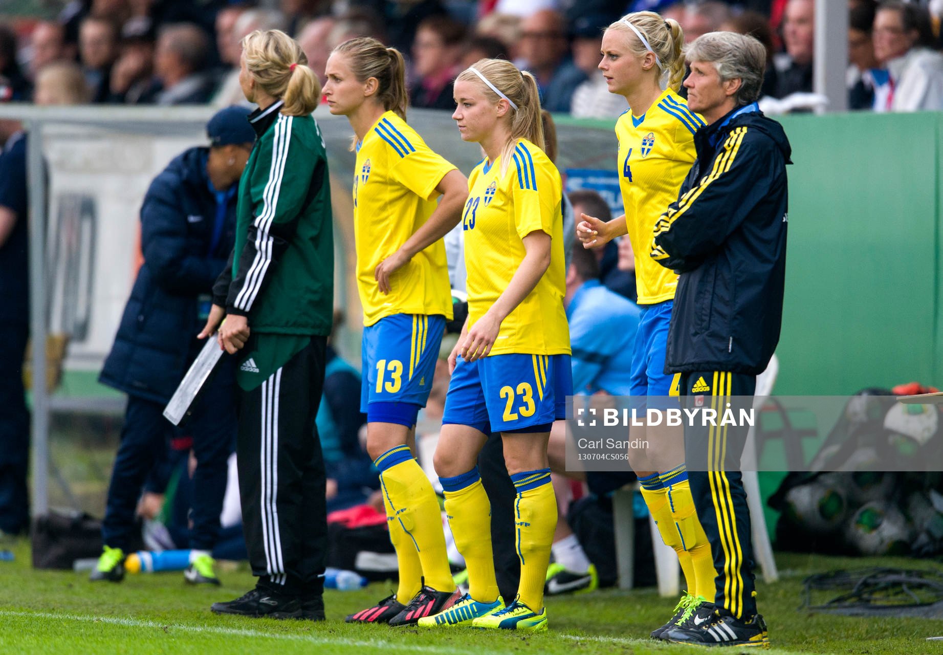 Sveriges Emmelie Konradsson, Jenny Hjohlman och Amanda