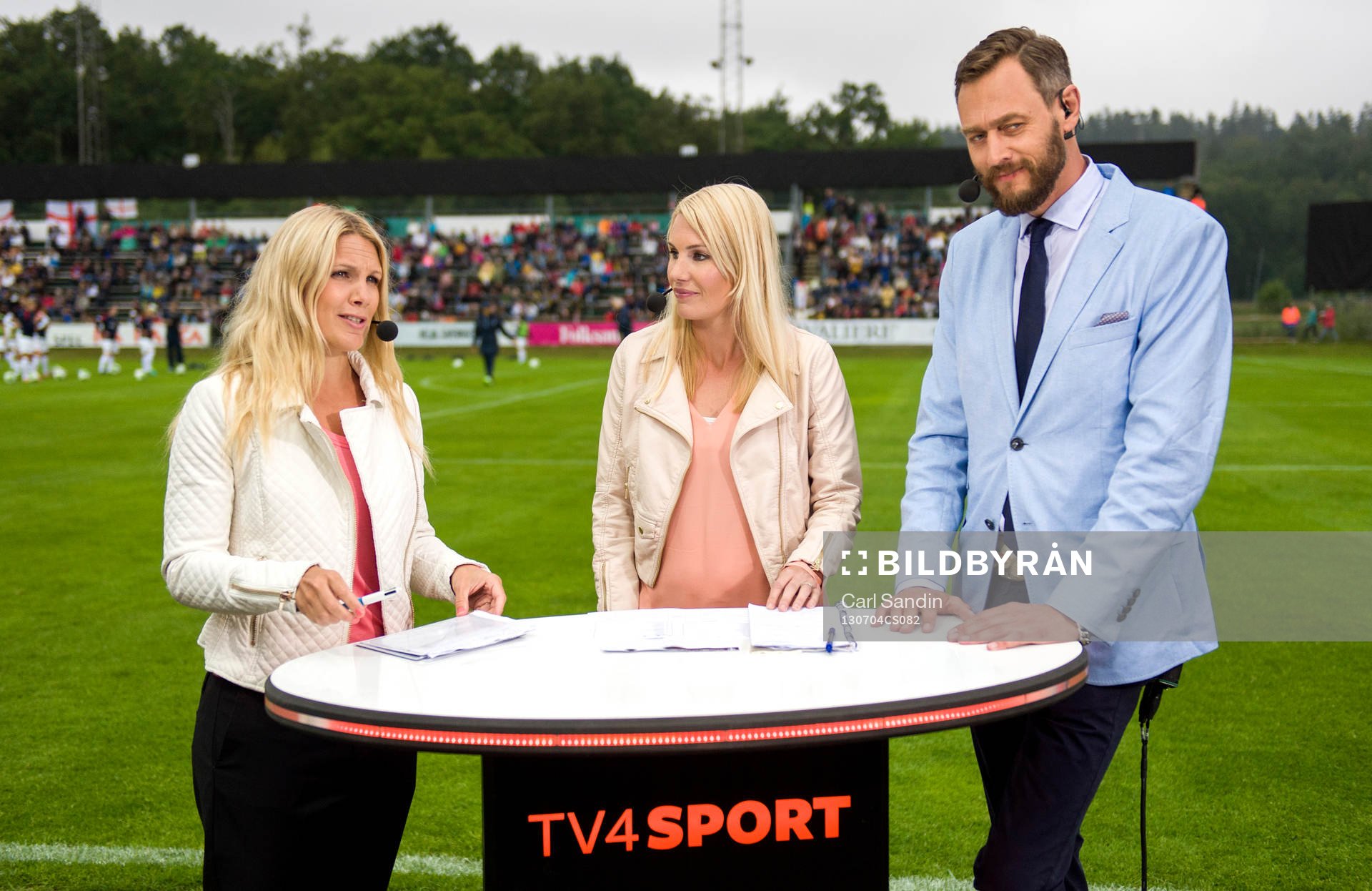 Anna Brolin, Hanna Marklund och Olof Lundh i TV4 Sports