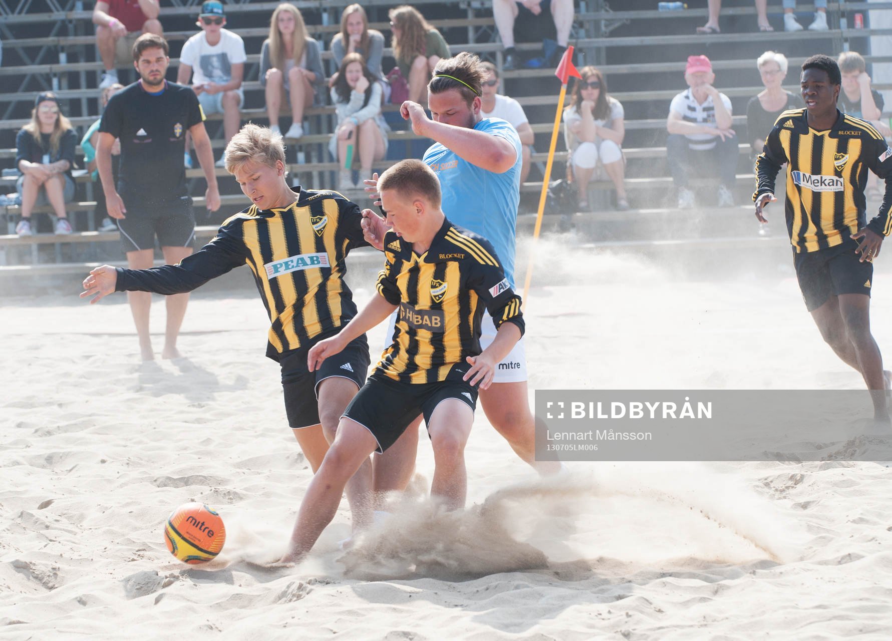 Fotboll, Åhus  beachsoccer, SM, IFK Hässleholm - Åhus: Robin Persson och Theo Ekström, Hässleholm
