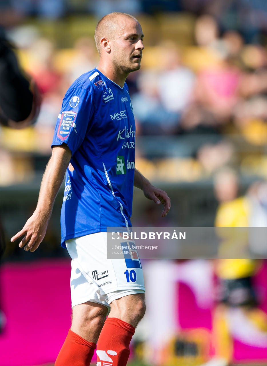 Matchens enda målgörare Åtvidabergs Daniel Sjölund i