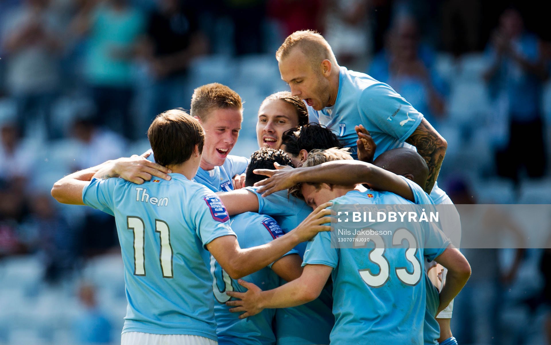 Malmö FFs Simon Thern Pontus Jansson Erik Johansson Magnus