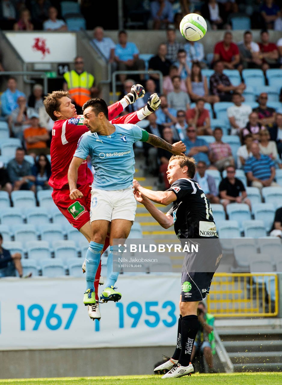 Gefles målvakt Mattias Hugosson och Malmö FFs  Jiloan