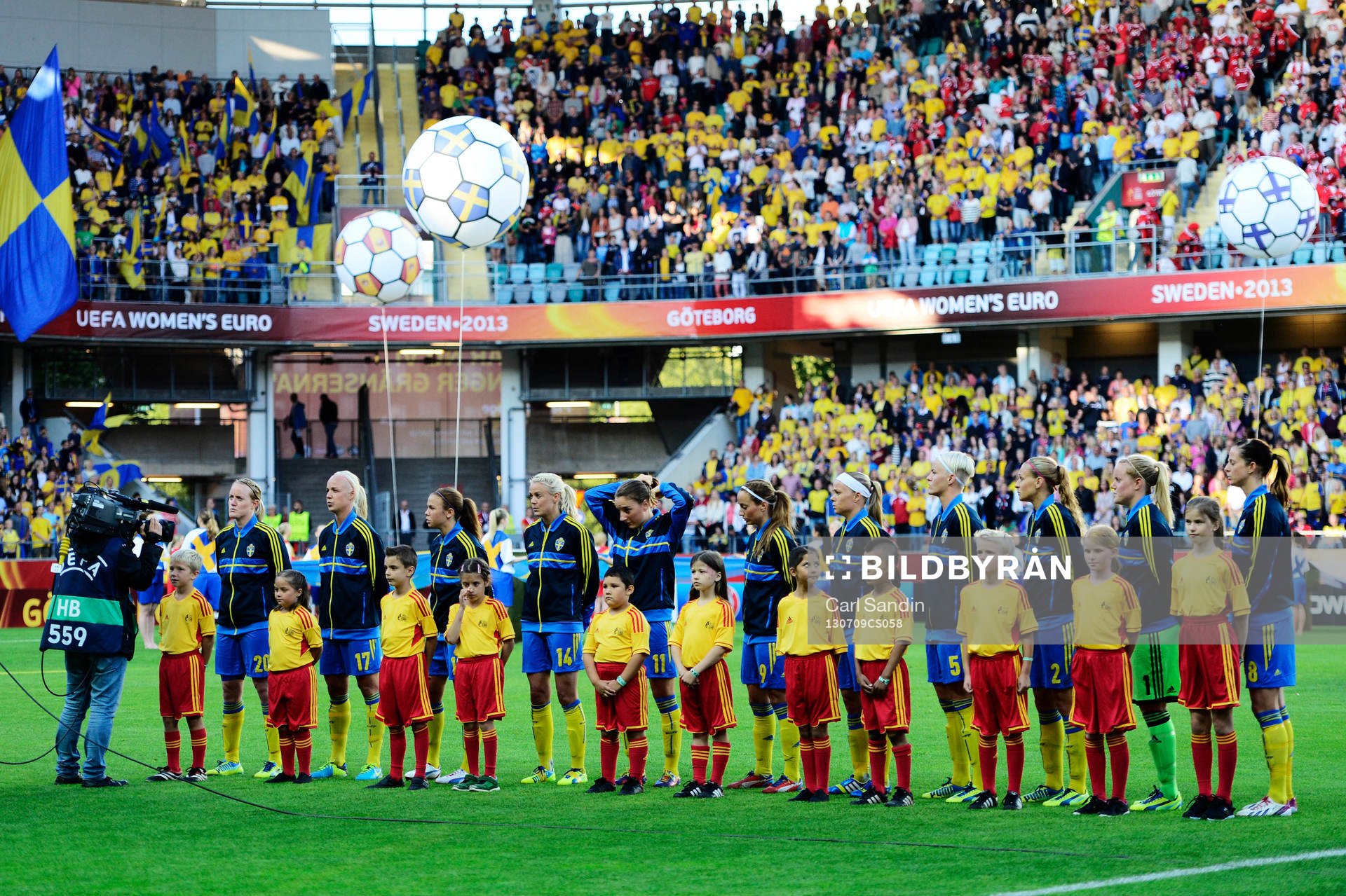 Sveriges lag innan matchen mellan Sverige och Danmark
