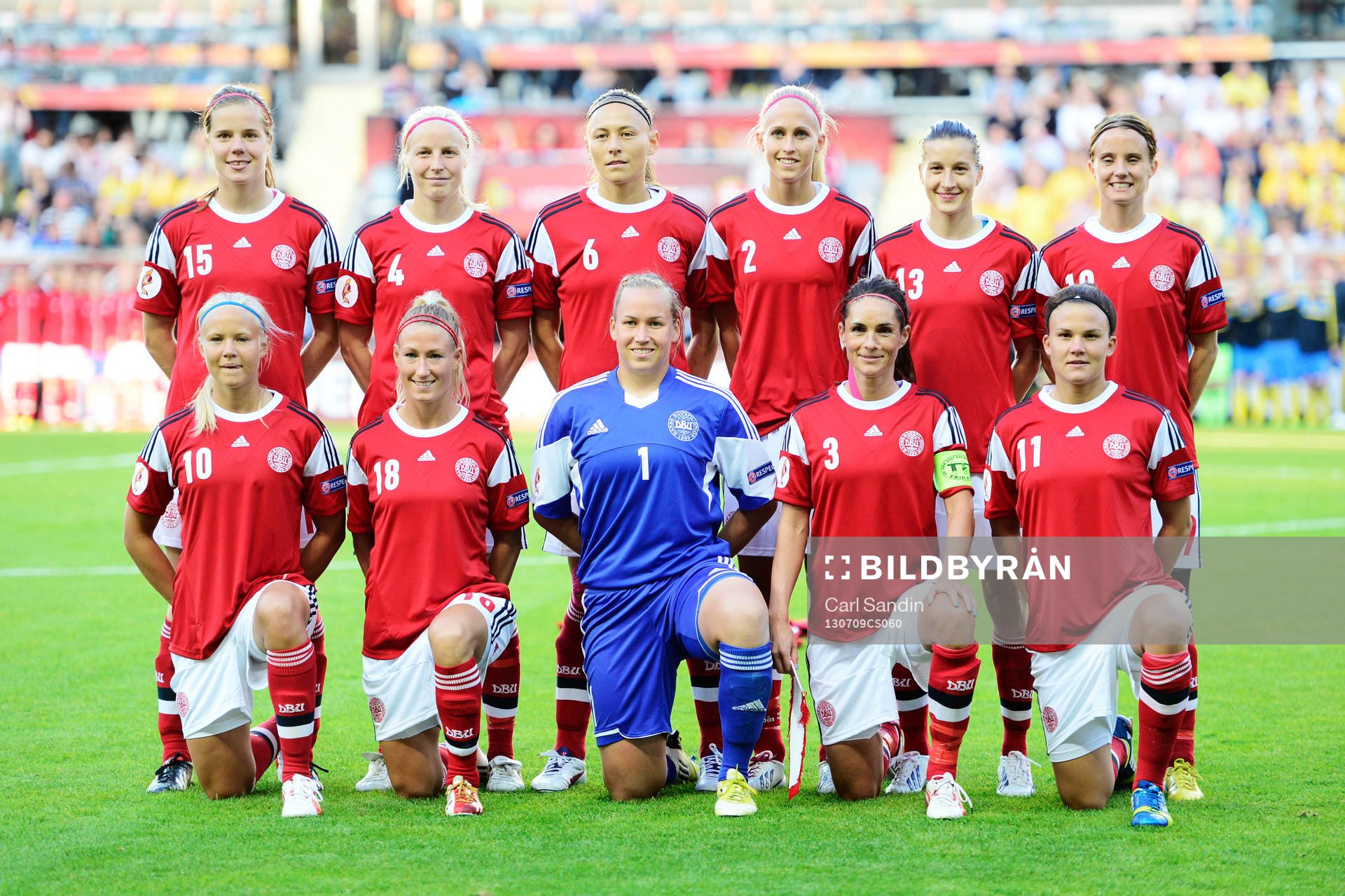 Danmarks startelva i matchen mellan Sverige och Danmark