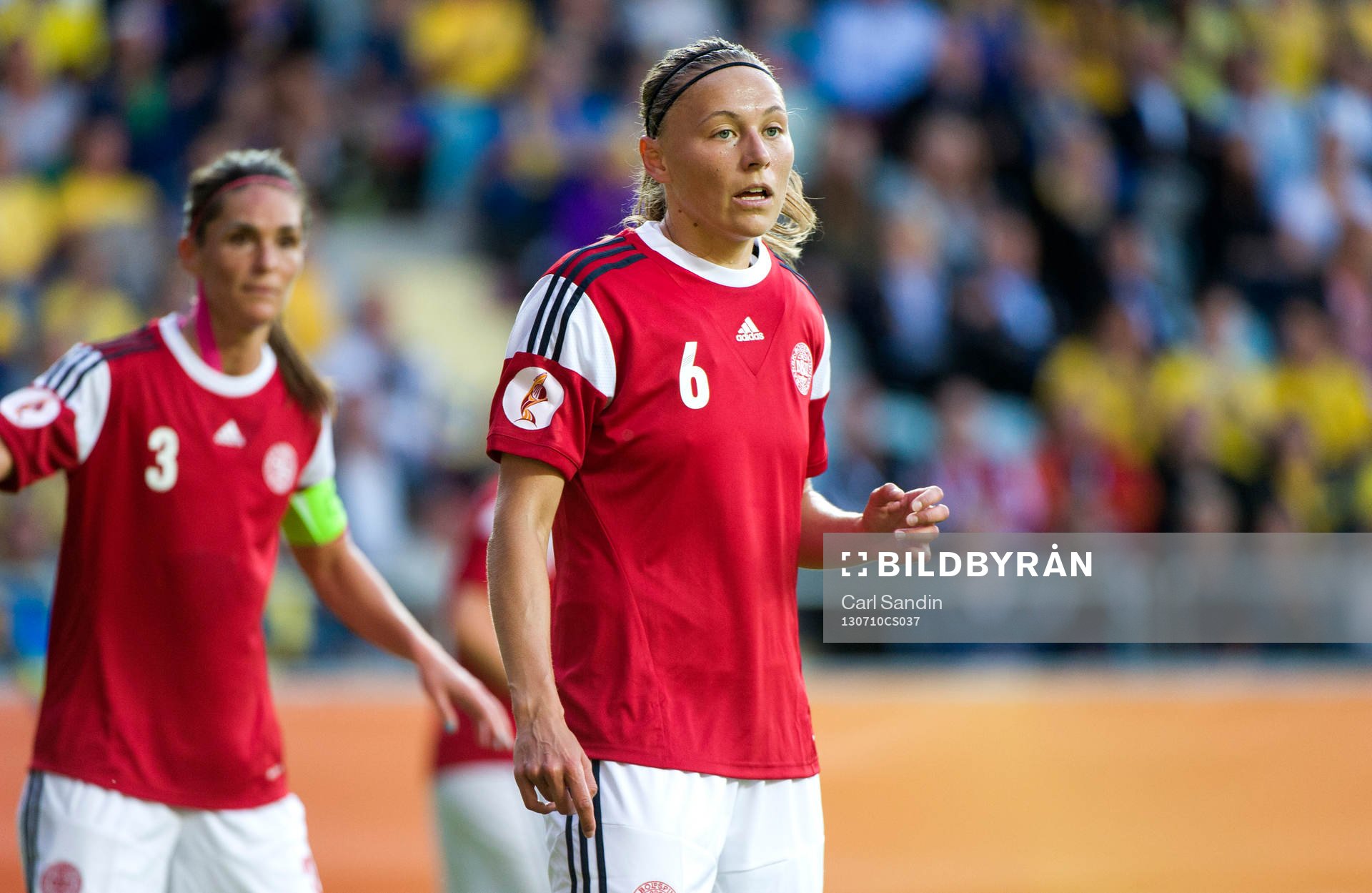 Danmarks Mariann Knudsen i matchen mellan Sverige och