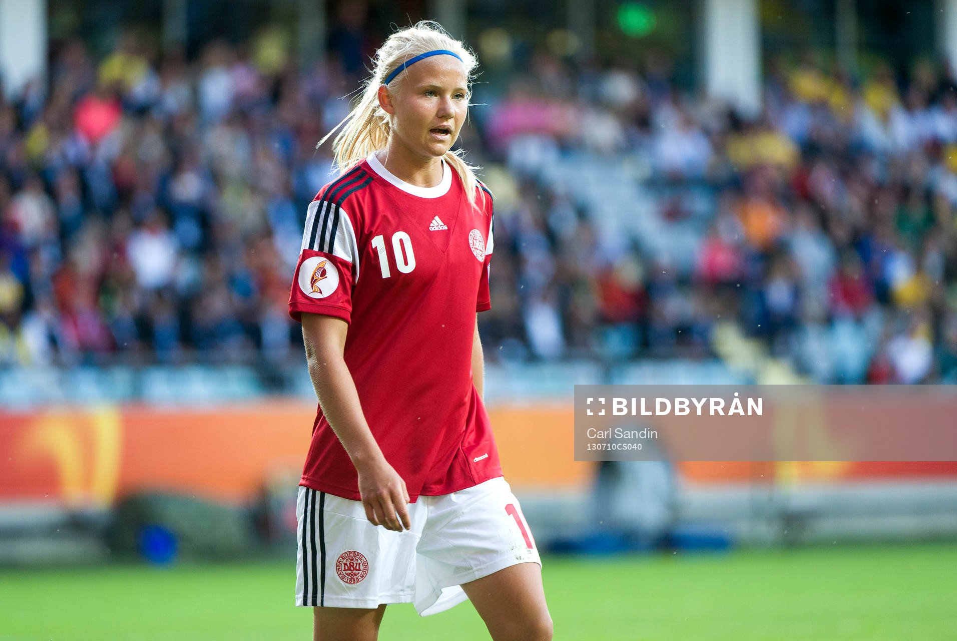 Danmarks Pernille Harder i matchen mellan Sverige och