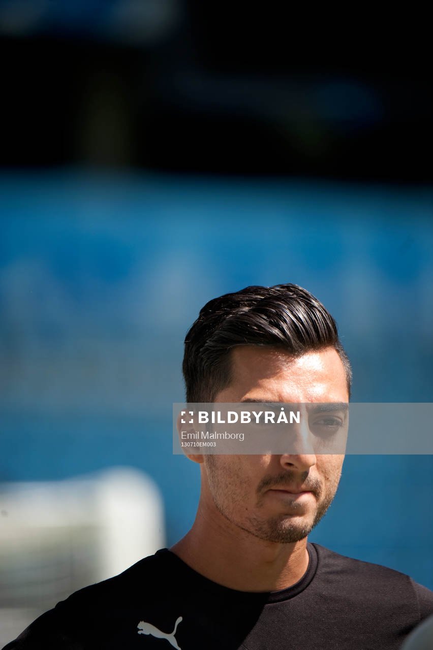 Fotboll, Europa league kval, presskonferans, träning.