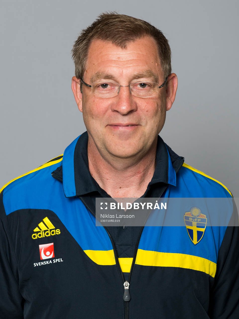 Hans Wildow ledare i det svenska P17 landslaget i fotboll, den 10 juli 2013 i Stockholm, Sverige.