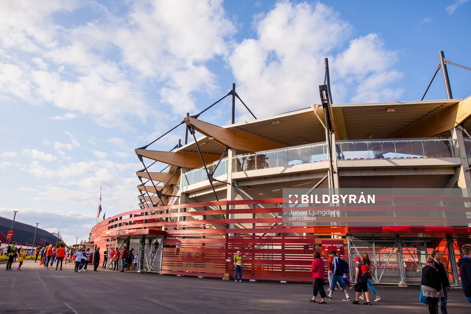 Växjö arena innan matchen mellan Tyskland och Holland