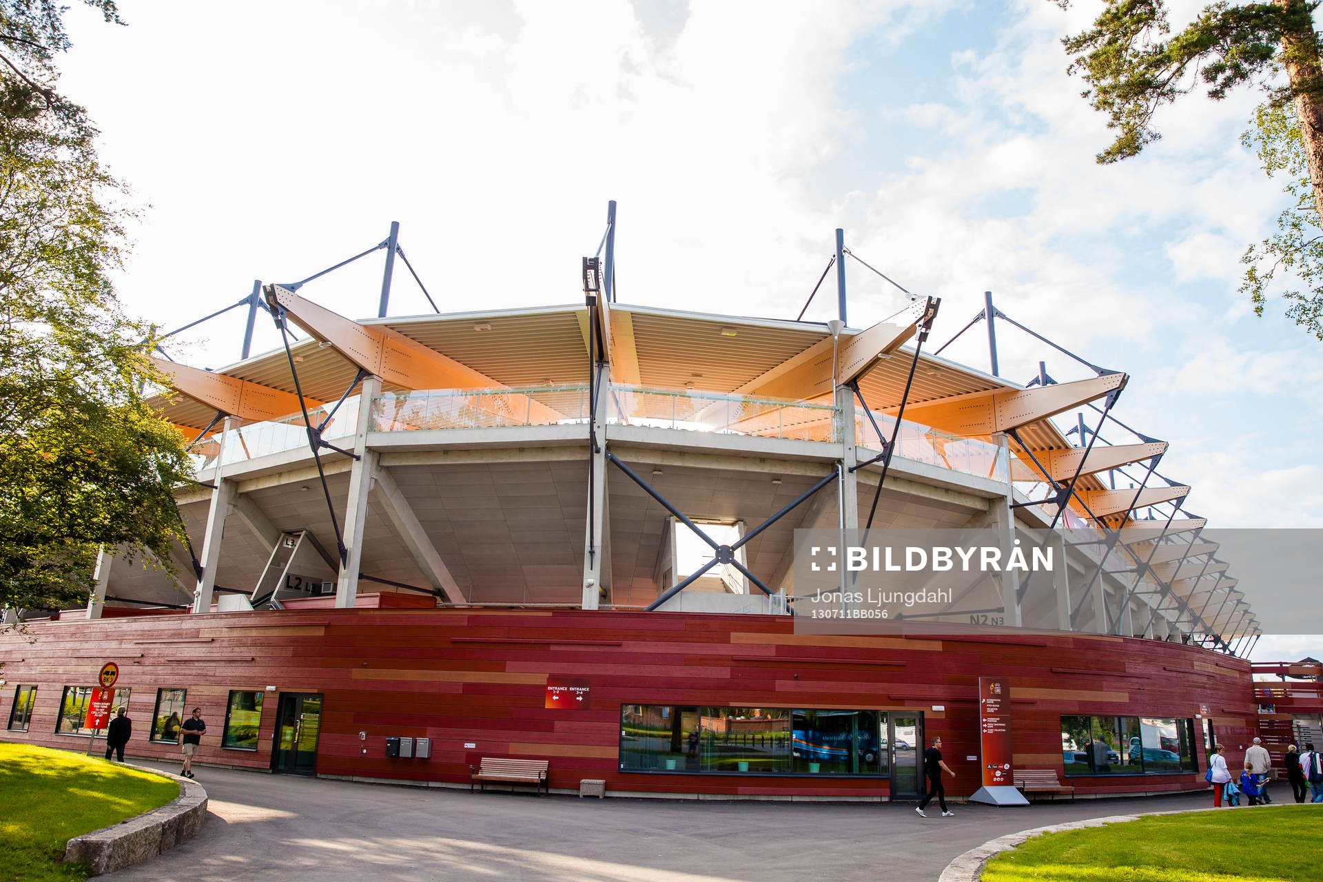 Växjö arena innan matchen mellan Tyskland och Holland