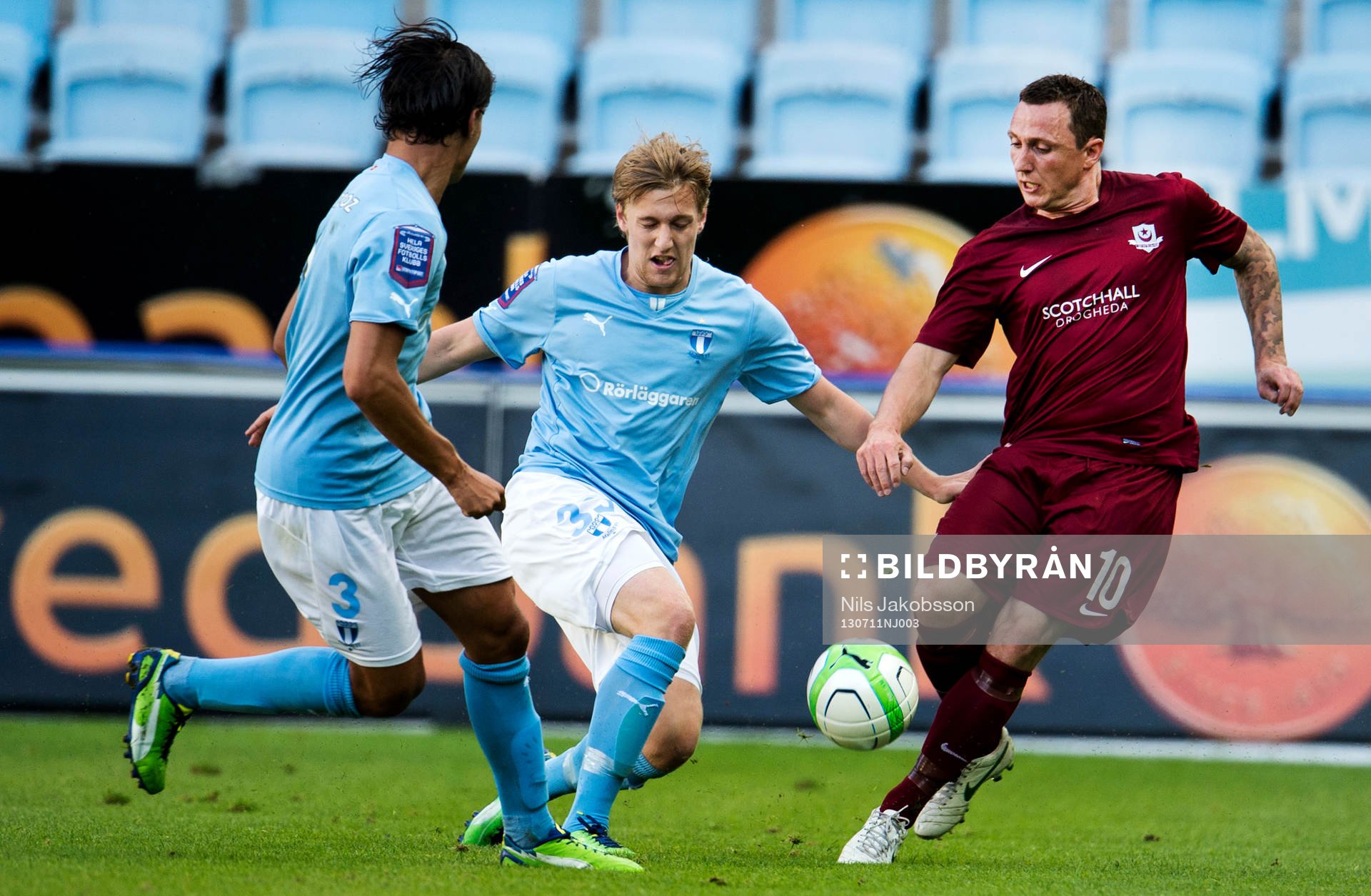 Malmö FFs Emil Forsberg och Droghedea United FCs Gary