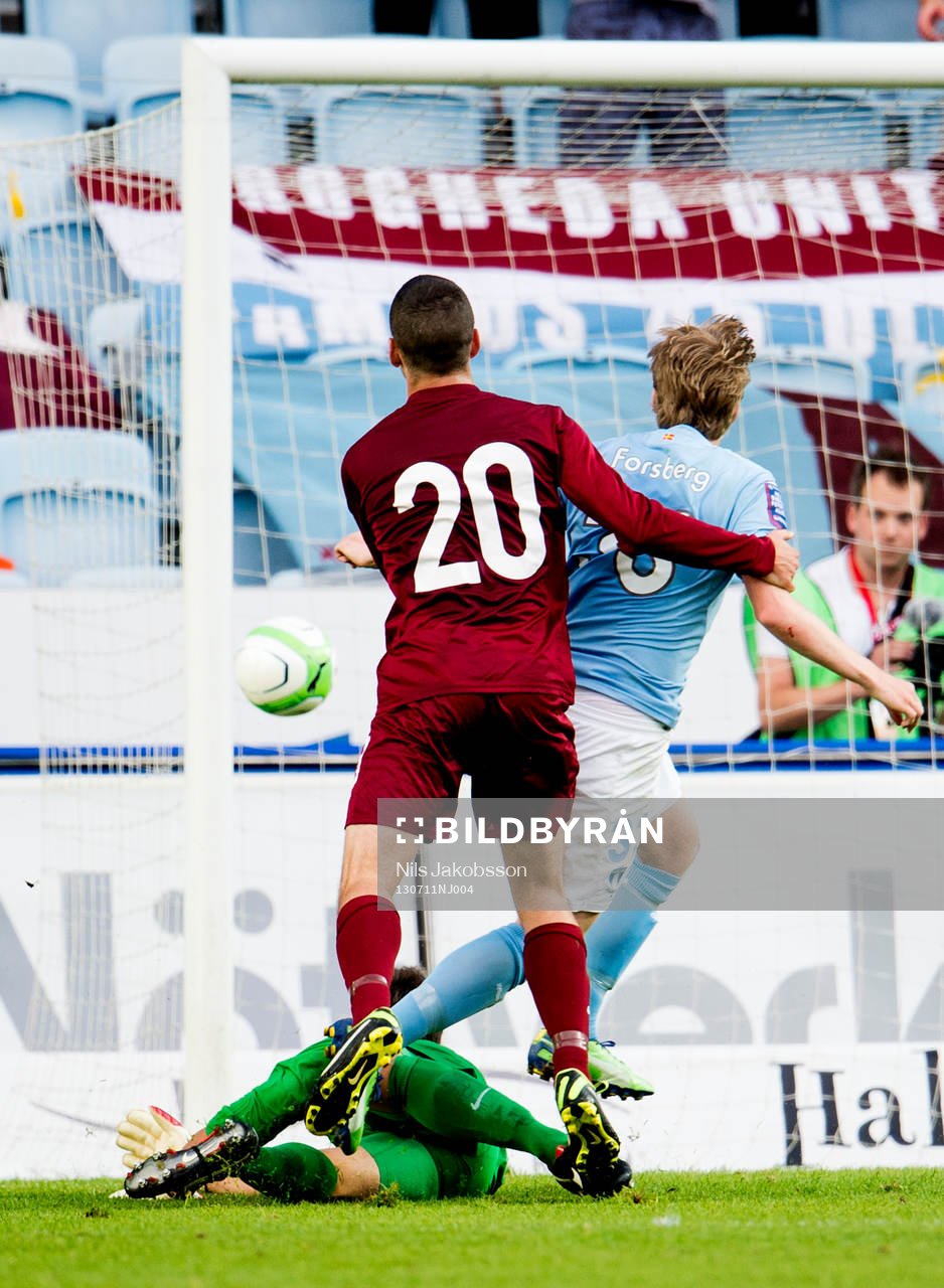 Droghedea United FCs målvakt Gabriel Sava och Michael Daly