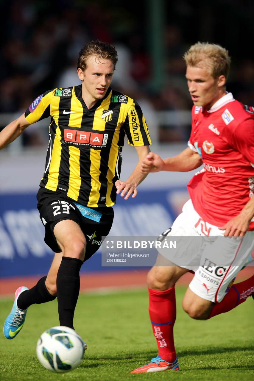 Häckens  Simon Sandberg i matchen mellan Häcken och