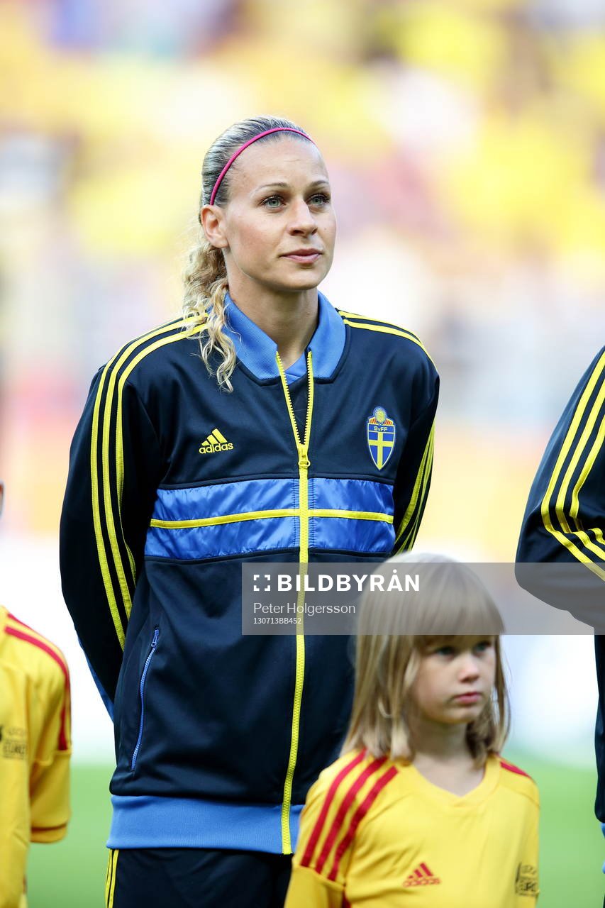 Sveriges Charlotte Rohlin  i matchen mellan Sverige och
